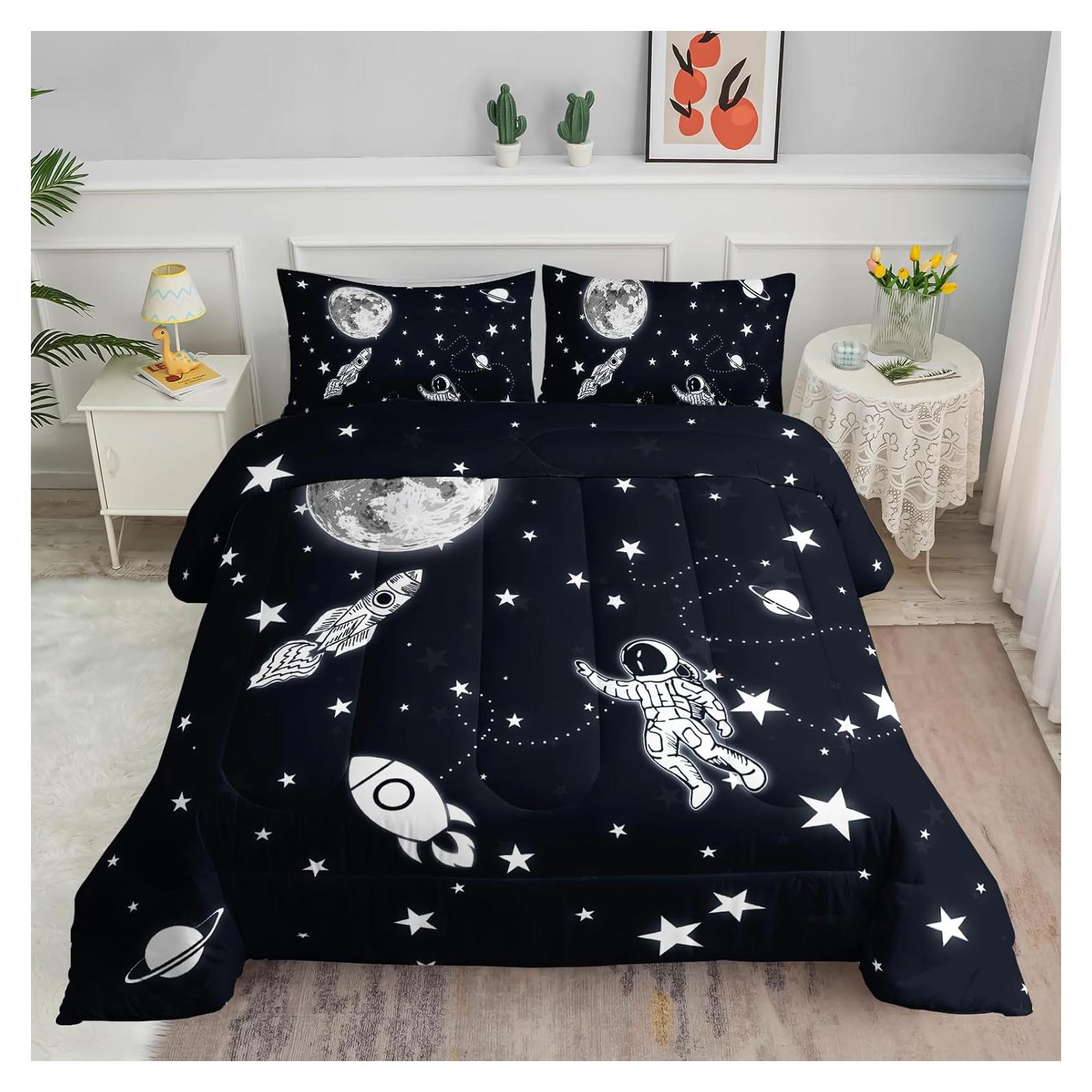 Juego de Ropa de Cama Twin Smell Sunshine Astronauta 3 Piezas