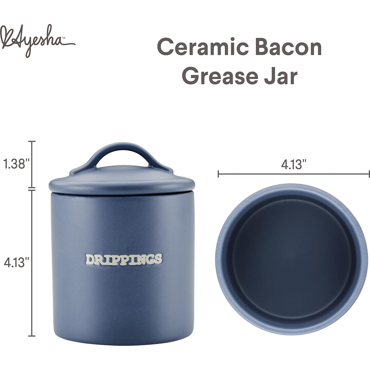 Tarro de Grasa de Tocino Ayesha Curry Cerámica 600ml Azul Ancla