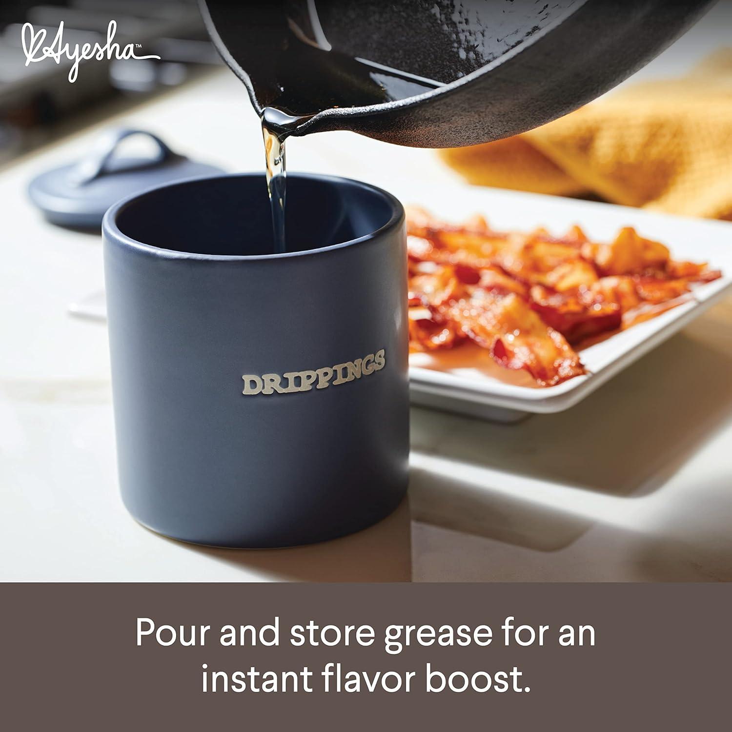 Tarro de Grasa de Tocino Ayesha Curry Cerámica 600ml Azul Ancla