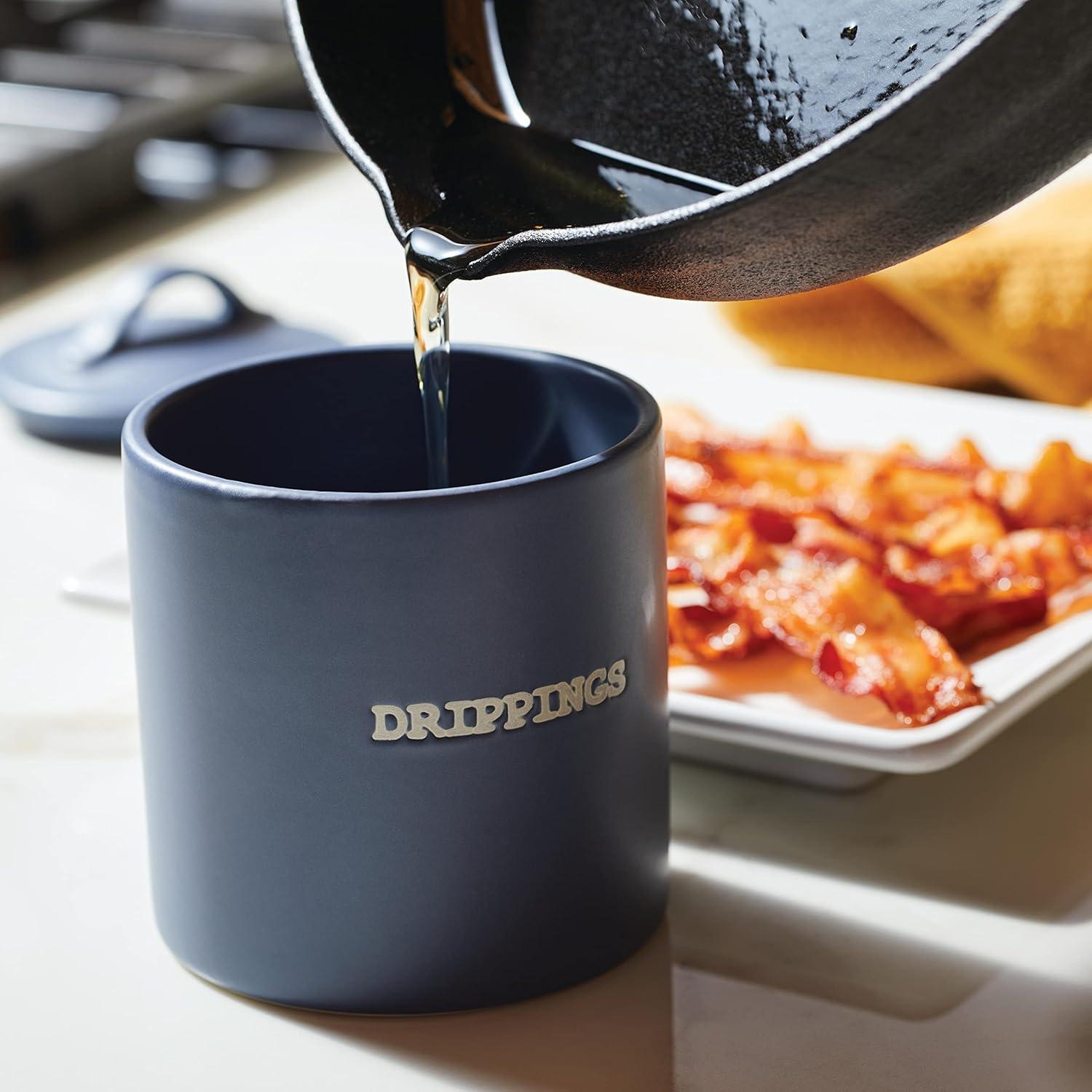 Tarro de Grasa de Tocino Ayesha Curry Cerámica 600ml Azul Ancla