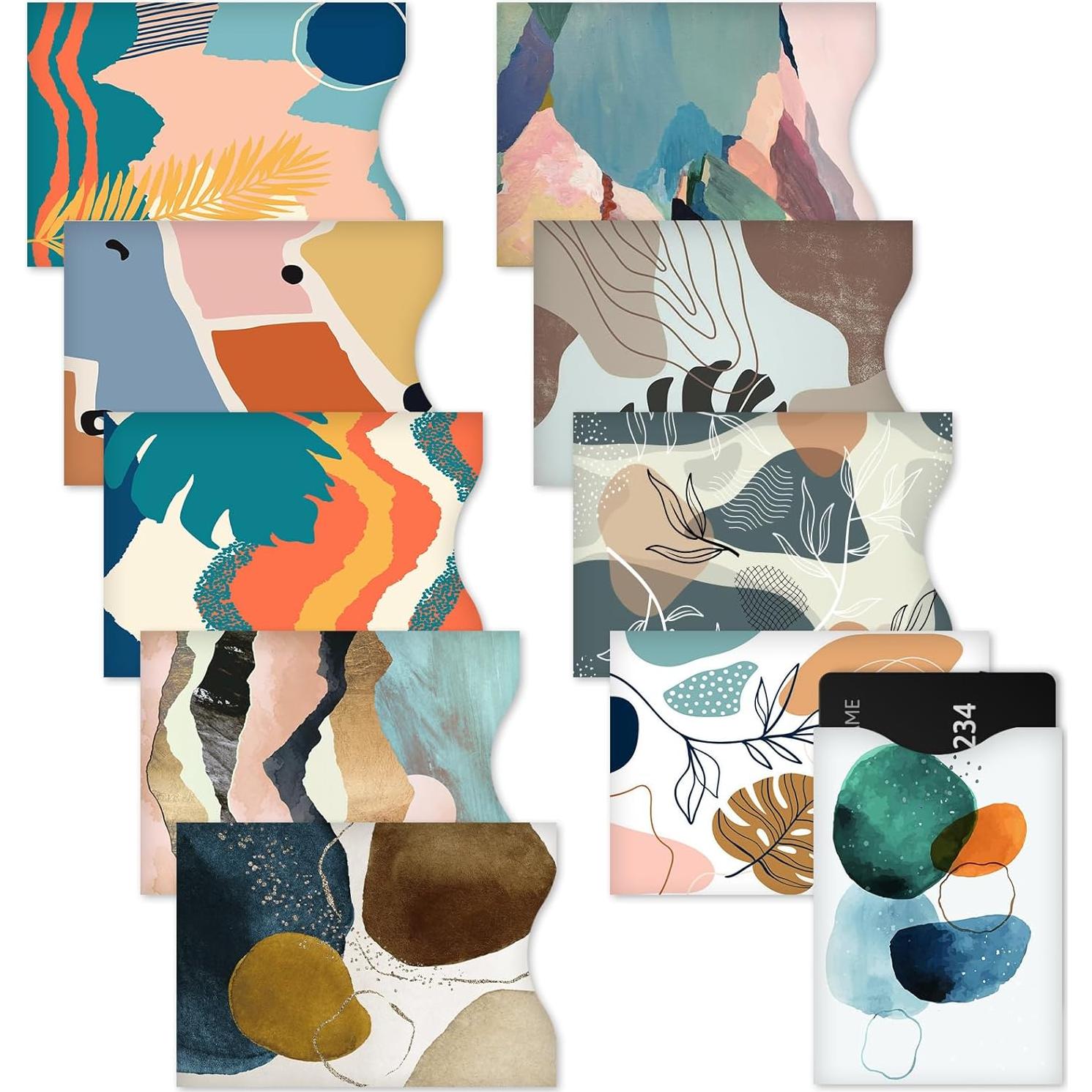 Mangas Bloqueadoras RFID DEEZOMO - Set de 10 Diseños Abstractos