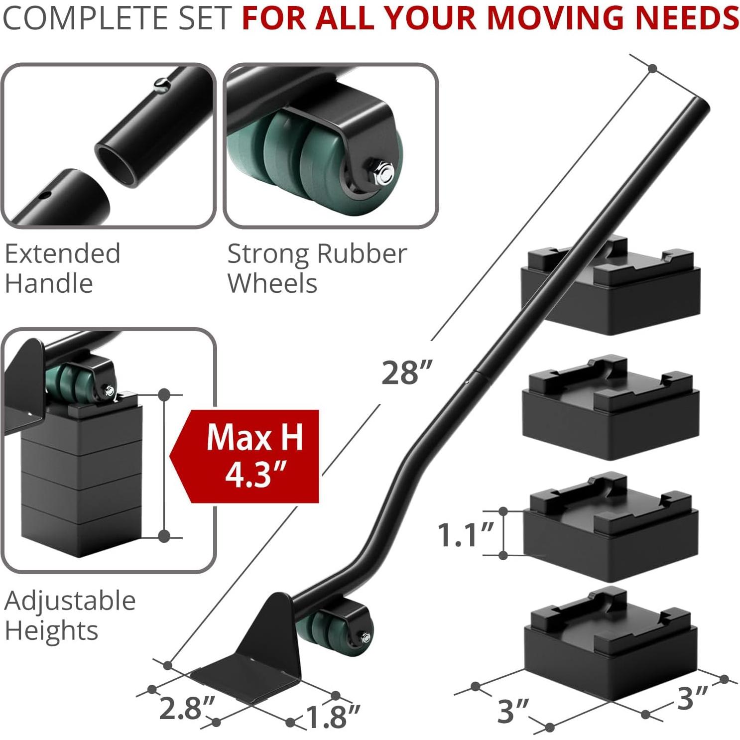 Elevador de Muebles X-Protector - Herramienta Ajustable 10.9 cm