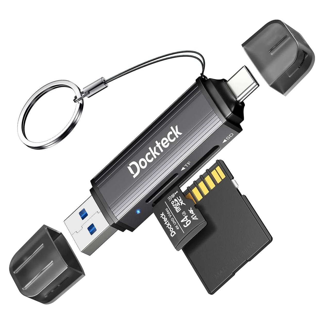 Lector de Tarjetas SD y Micro SD Dockteck USB 3.0 2 en 1