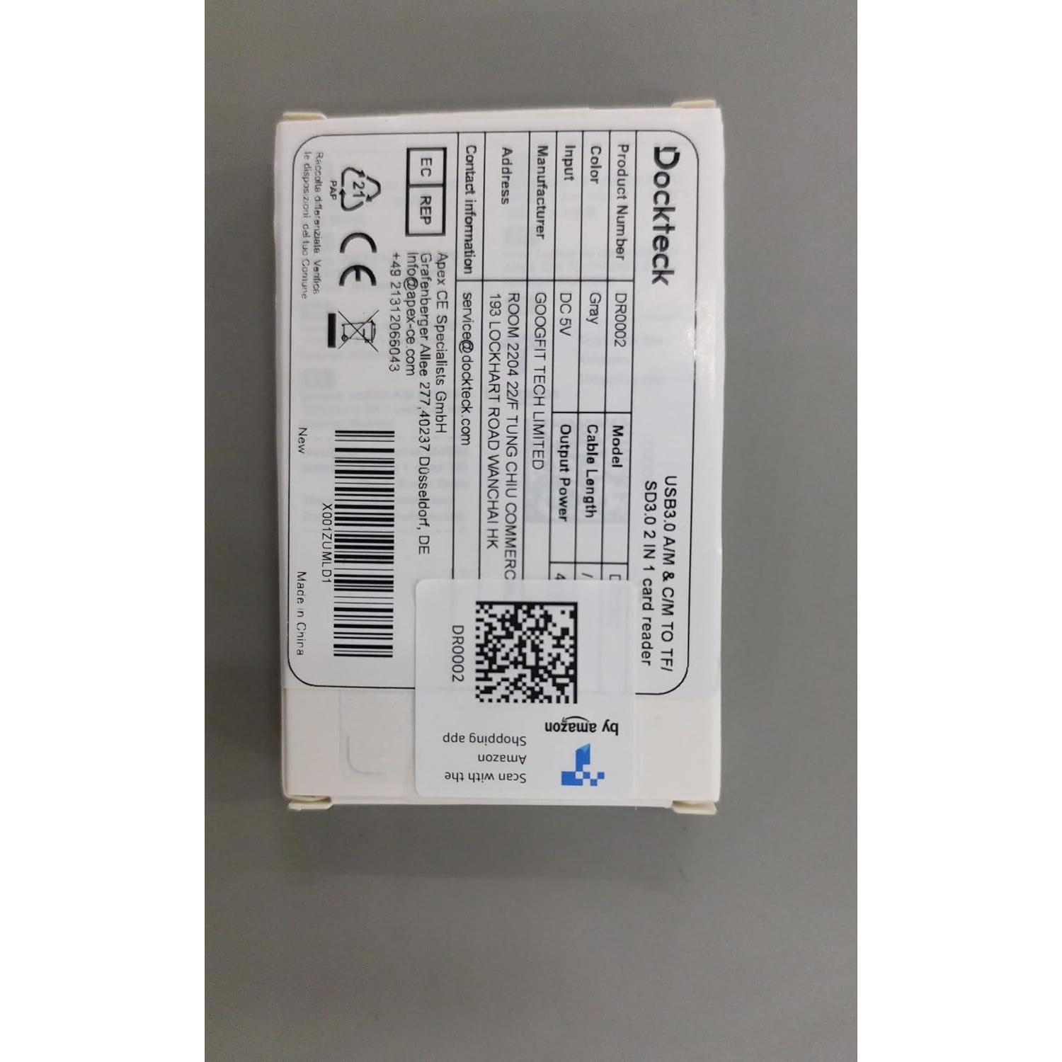 Lector de Tarjetas SD y Micro SD Dockteck USB 3.0 2 en 1