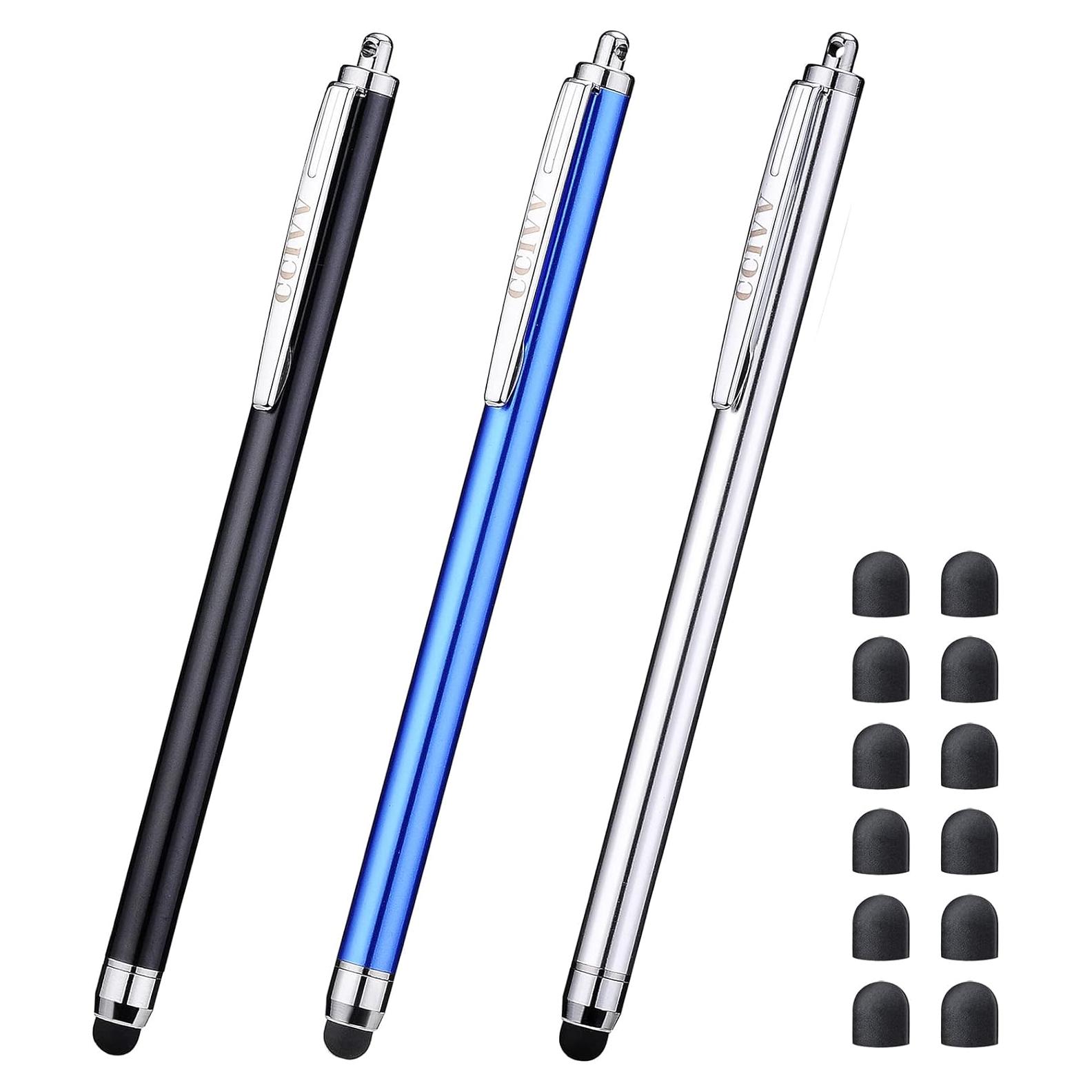 3 Stylus Pens CCIVV para Pantallas Táctiles - Punta 6mm
