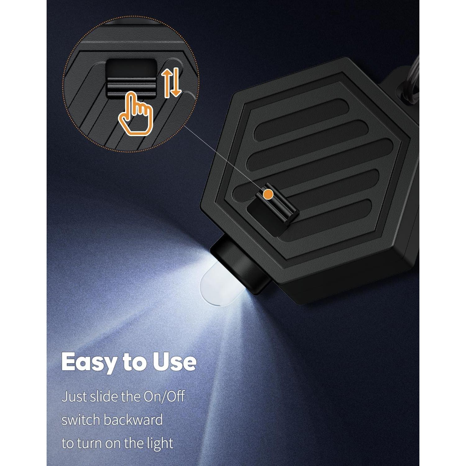 Paquete de 5 Linternas LED de Llavero Uniclife Ultra Brillante