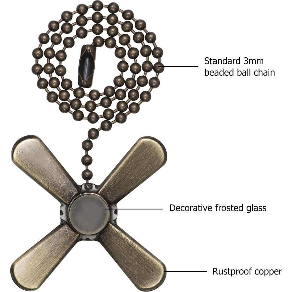 Extensor de cadena de tirón SmoTecQ bronce con bombilla decorativa