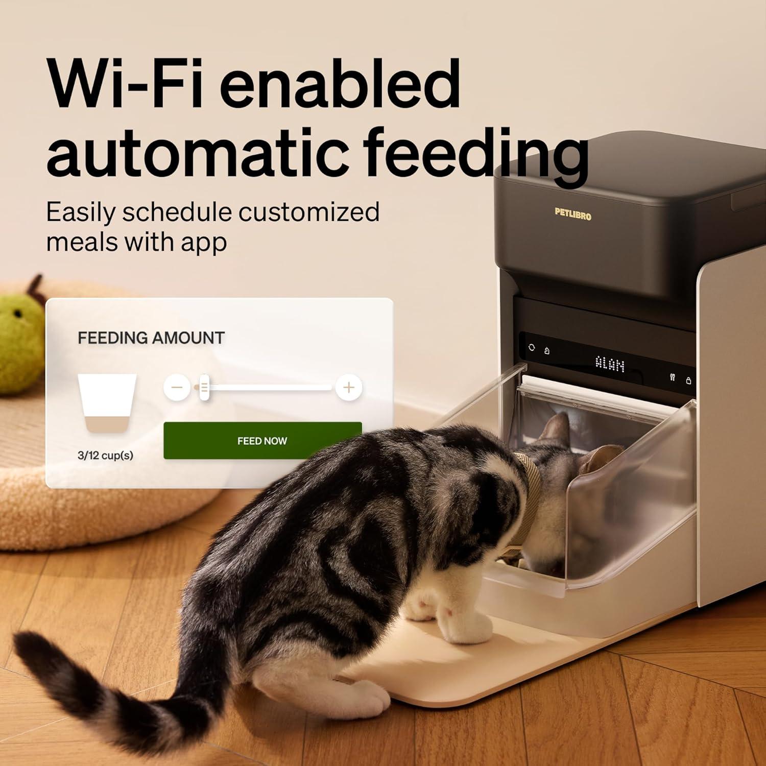 Alimentador Automático PETLIBRO 3L Wi-Fi Gato RFID