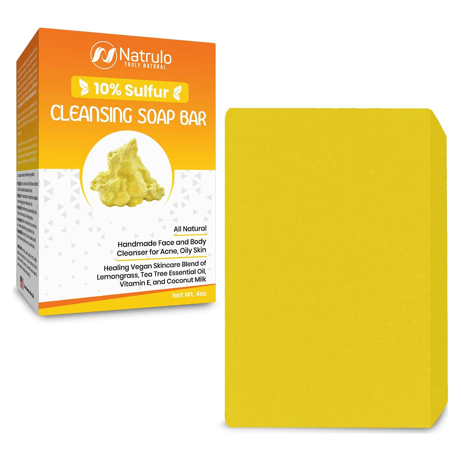 Jabón de Azufre 10% Natrulo 113.4g - Limpiador Facial Natural