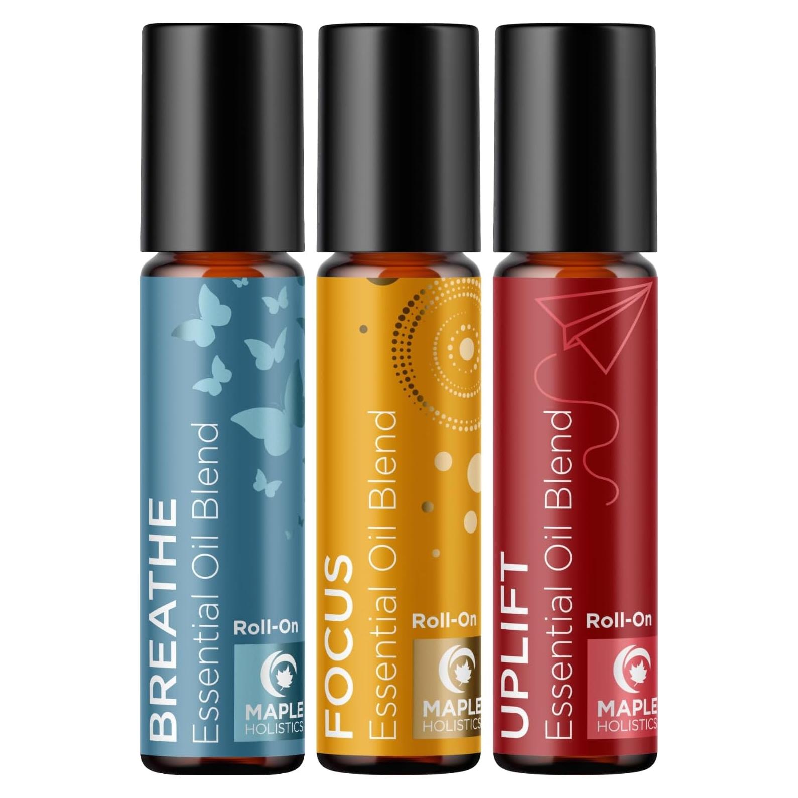 Set de Aceites Esenciales Roll-On Maple Holistics 9.8 ml - Pack de 3