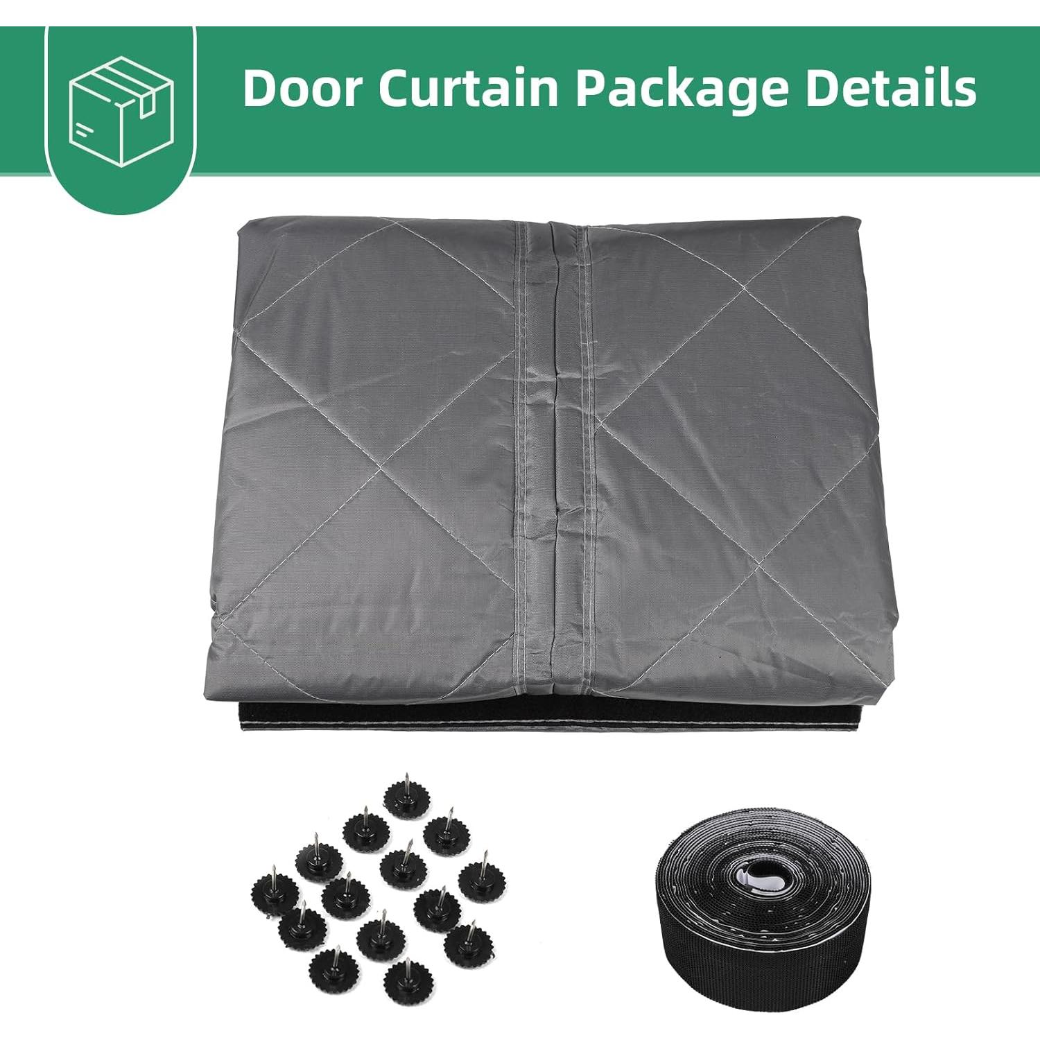 Cortina Aislante de Puerta BONLACES 91x203 cm Gris Térmica