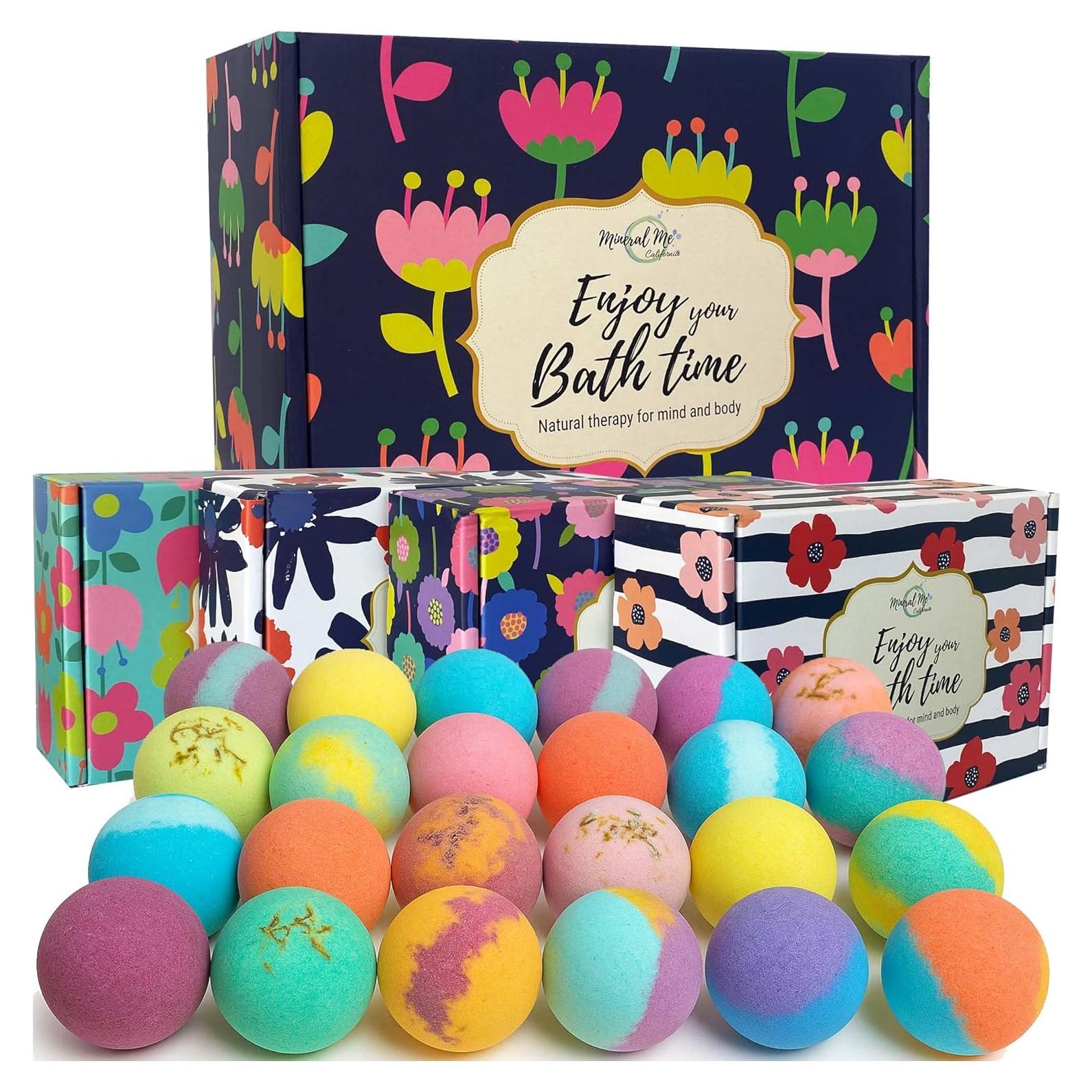 Juego de 24 Bombas de Baño Naturales Mineral Me California