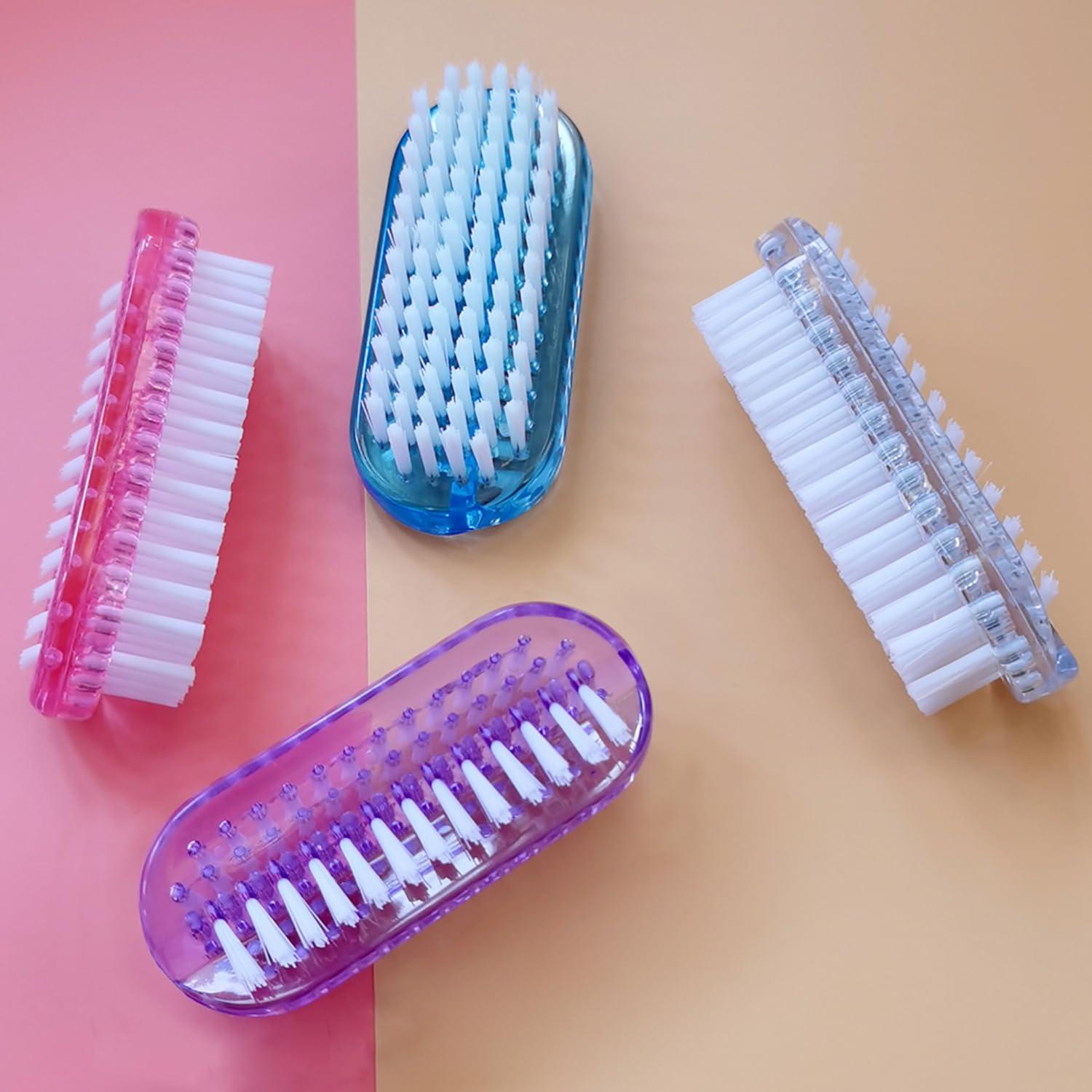 Cepillo de Uñas 4 PCS Xingjinmin, Doble Cara, Cerdas Suaves