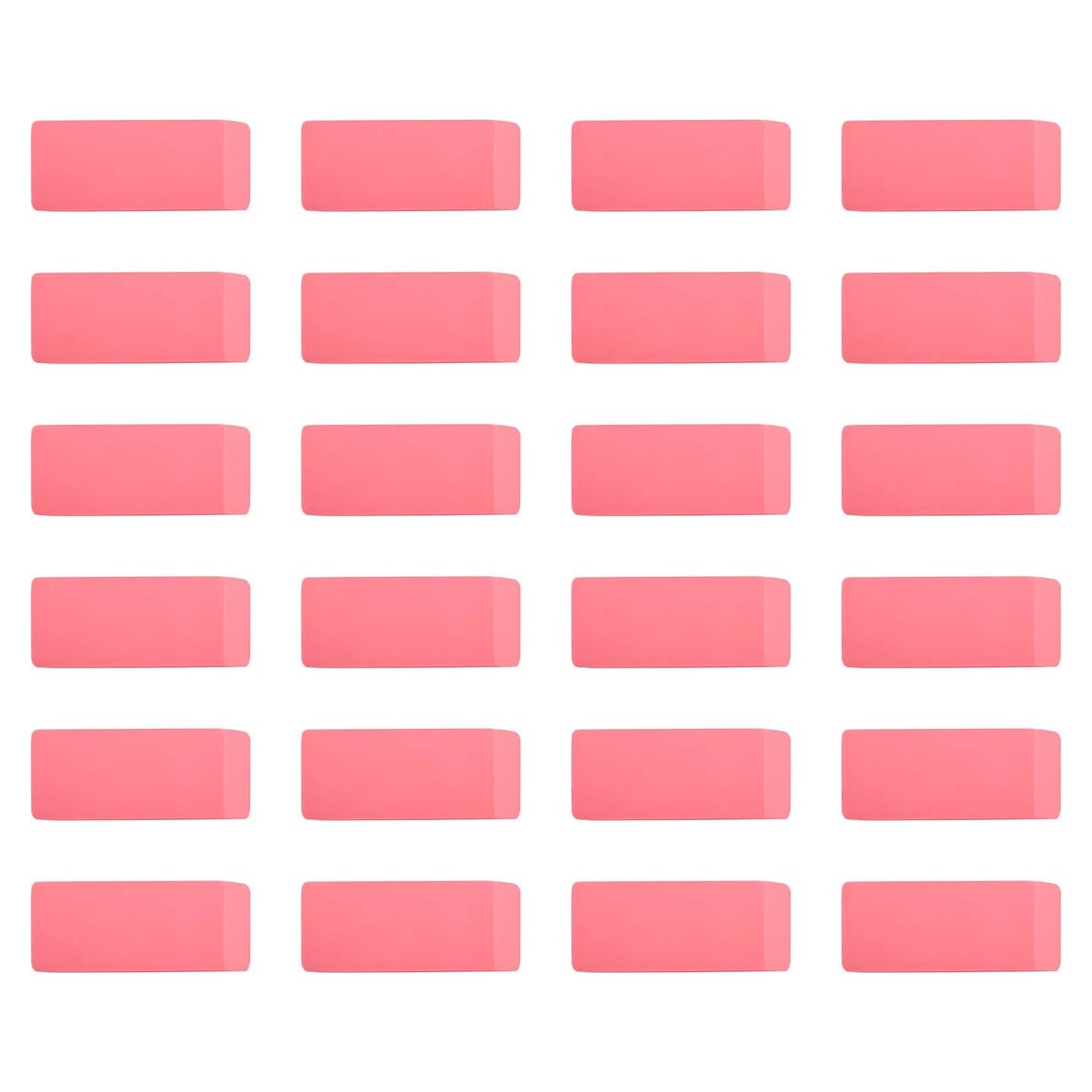 Borrador Rectangular Rosa Amazon Basics 24 Unidades