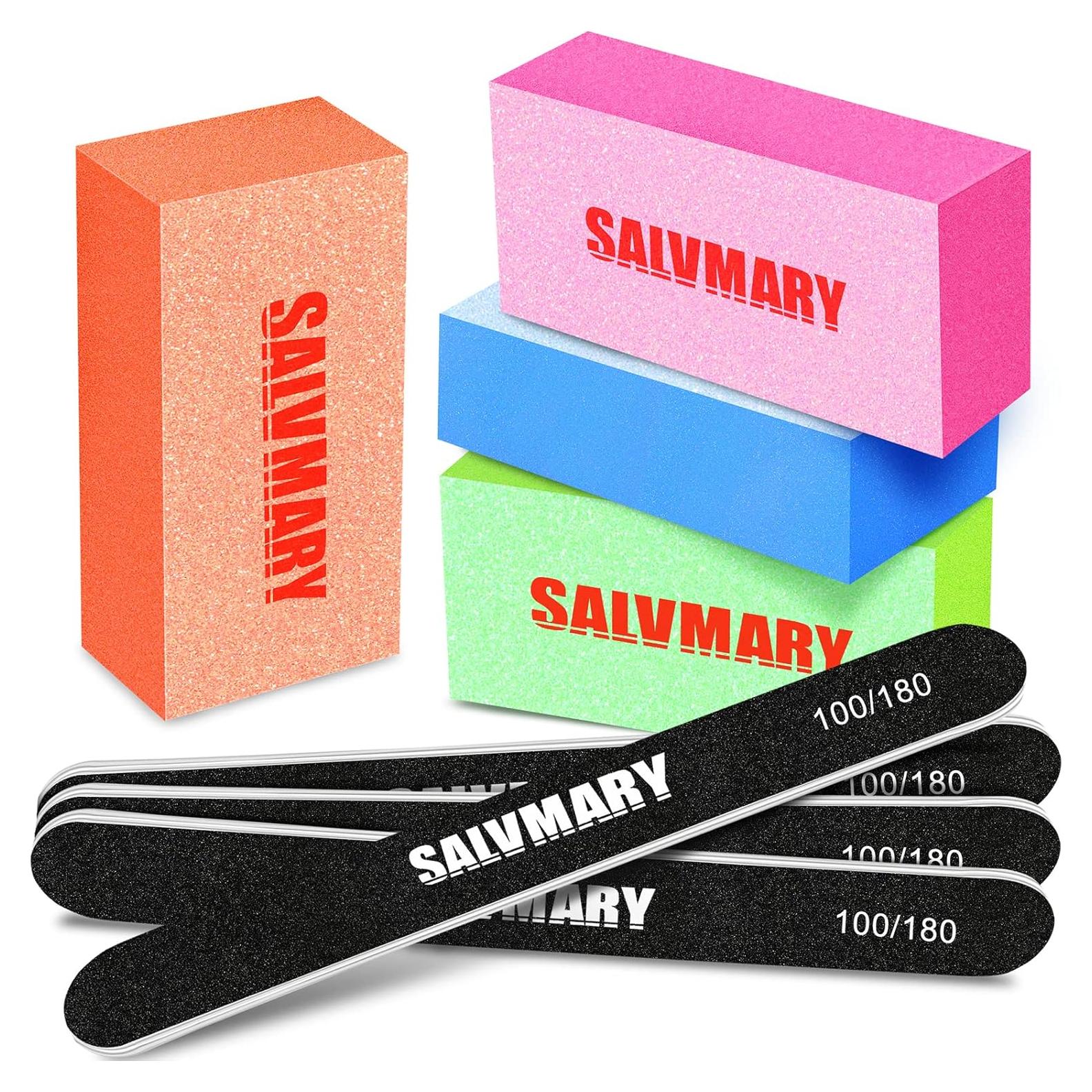 Kit de Manicura Profesional SALVMARY 8 Pcs - Archivos y Pulidores