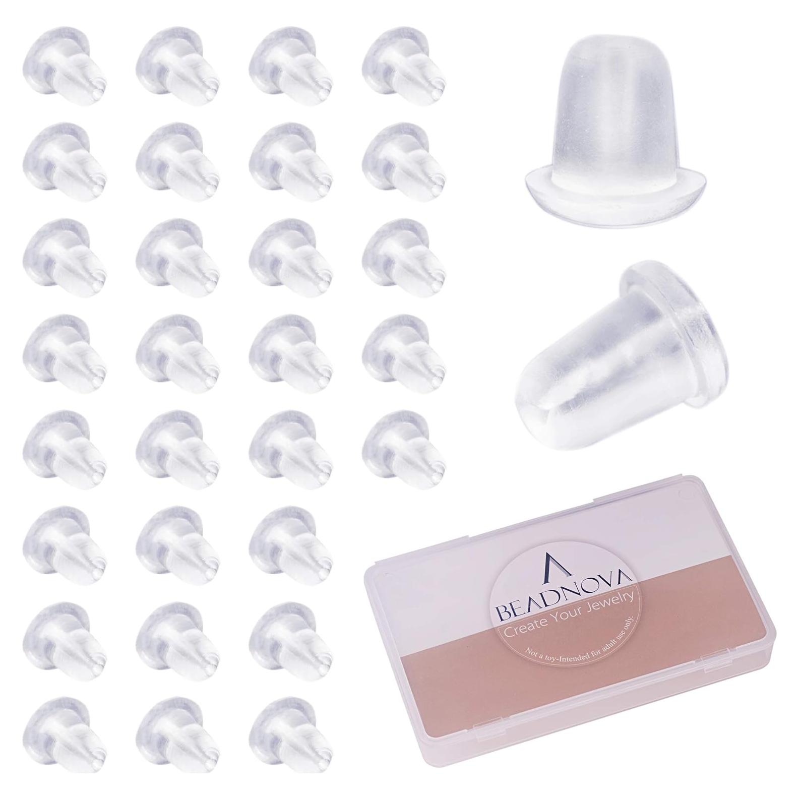 Respaldo de Pendientes BEADNOVA Goma Transparente 1000 pcs