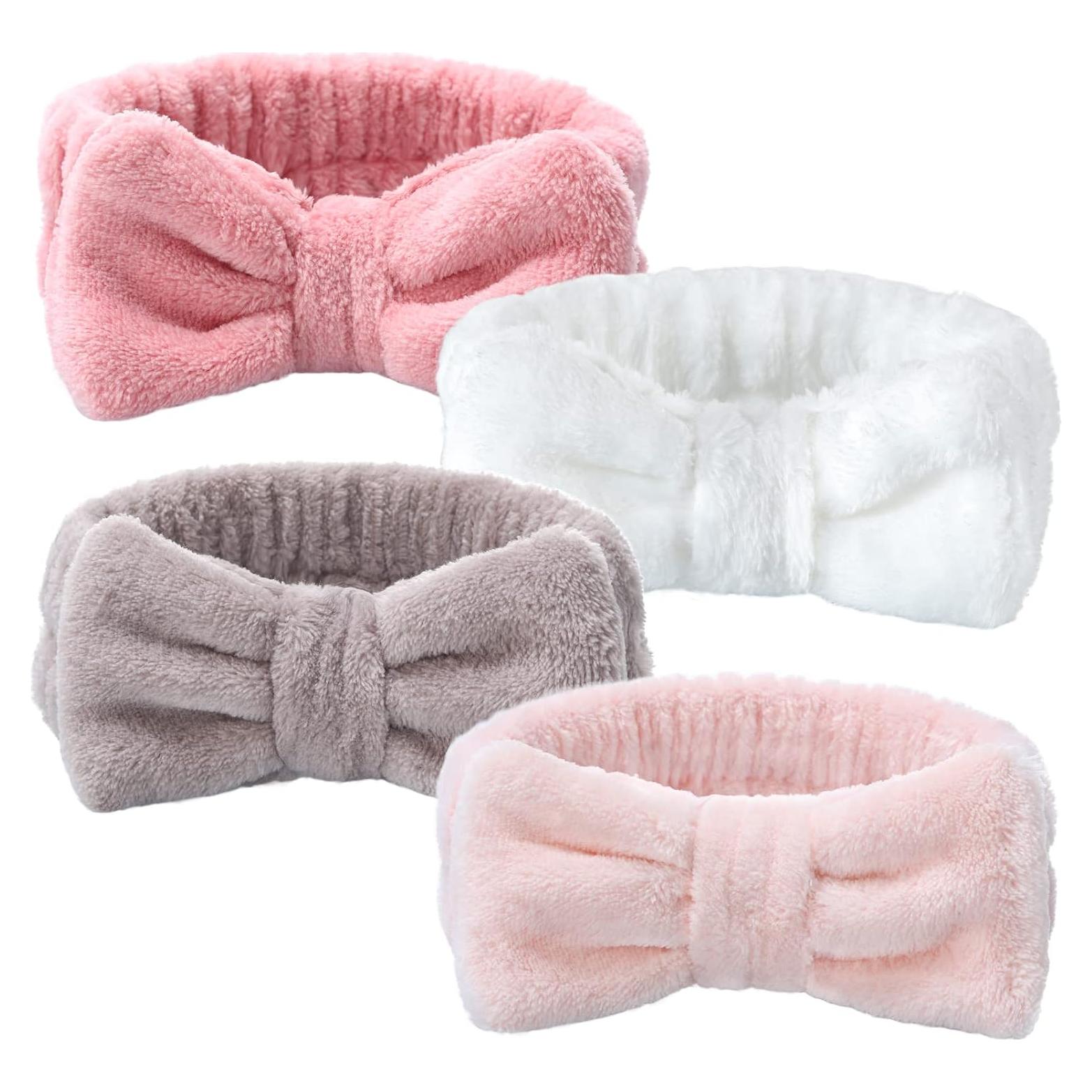 Banda de Spa VITEVER 4 Pack Diadema Maquillaje Microfibra