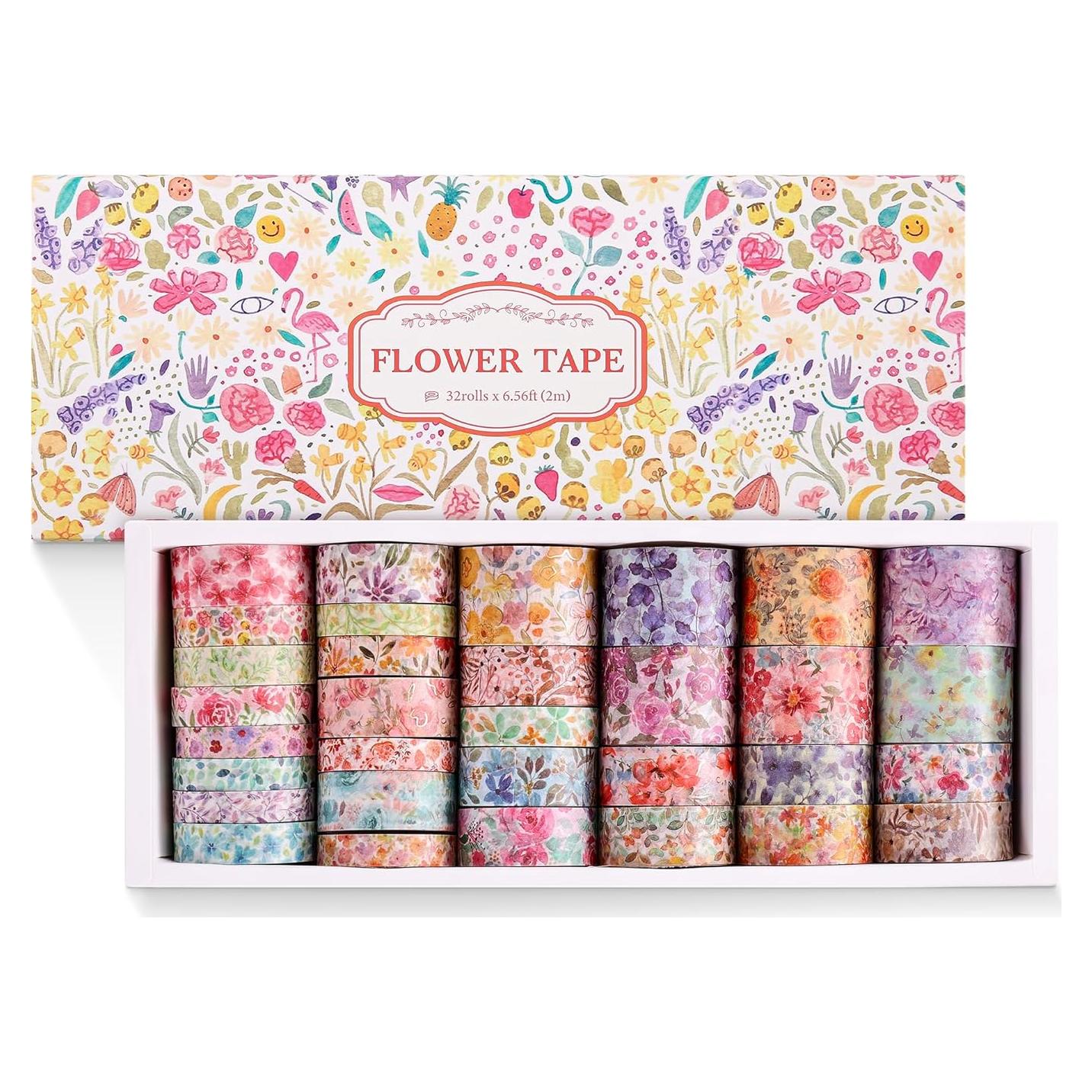 Conjunto de 32 Rollos de Cinta Washi Floral PAGEMORE 2m