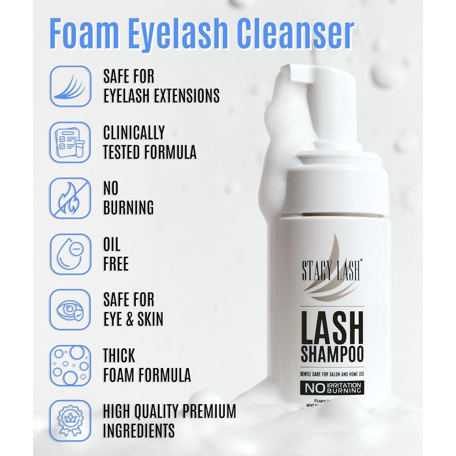 Champú Limpiador para Pestañas Stacy Lash 50ml con Cepillo