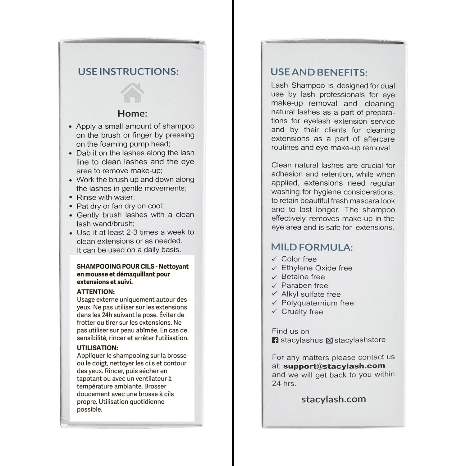 Champú Limpiador para Pestañas Stacy Lash 50ml con Cepillo