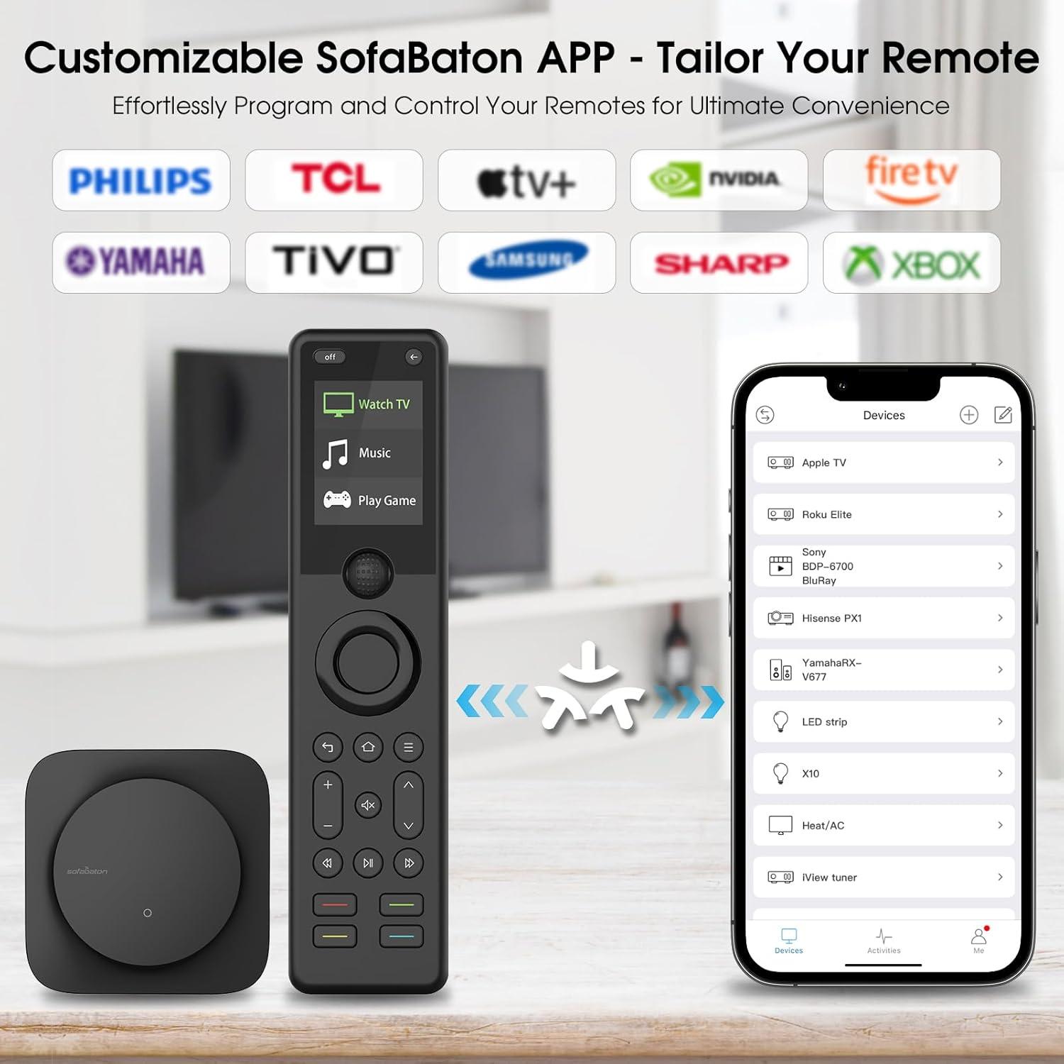 Control Remoto Universal SofaBaton X1S con Hub y APP