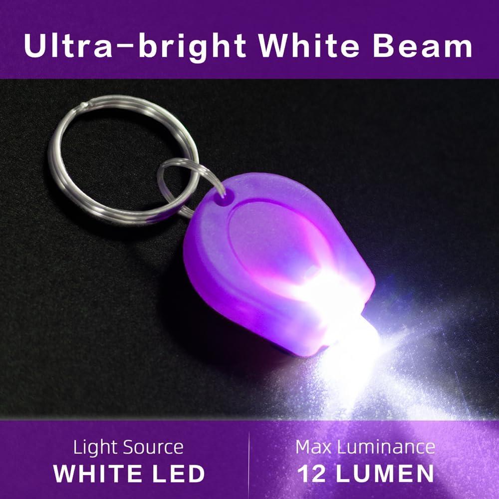 Paquete de 10 Linternas LED Mini RaySoar Púrpura 12 Lúmenes