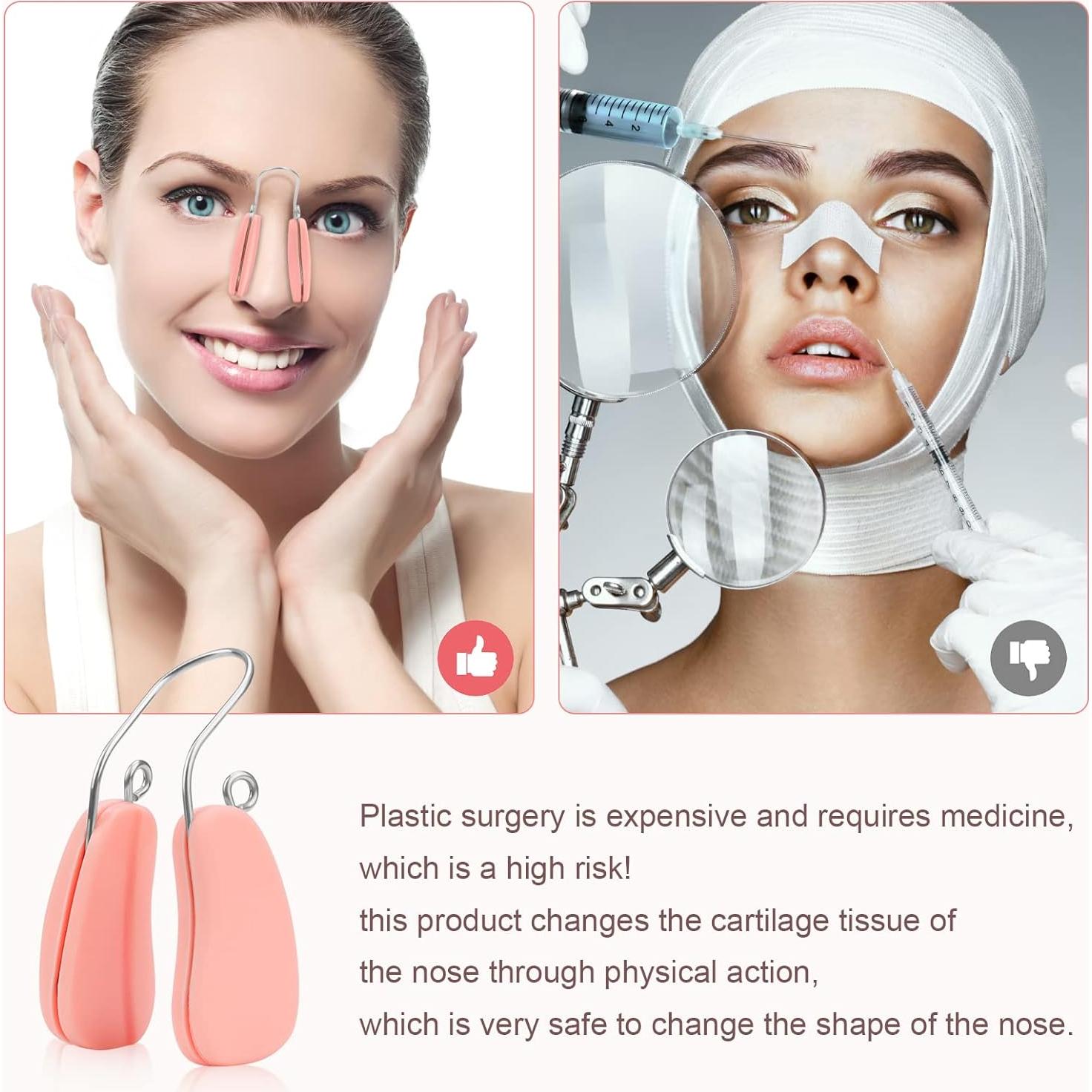 Clip reductor de nariz FERNIDA de silicona y acero 8.5x5.5cm