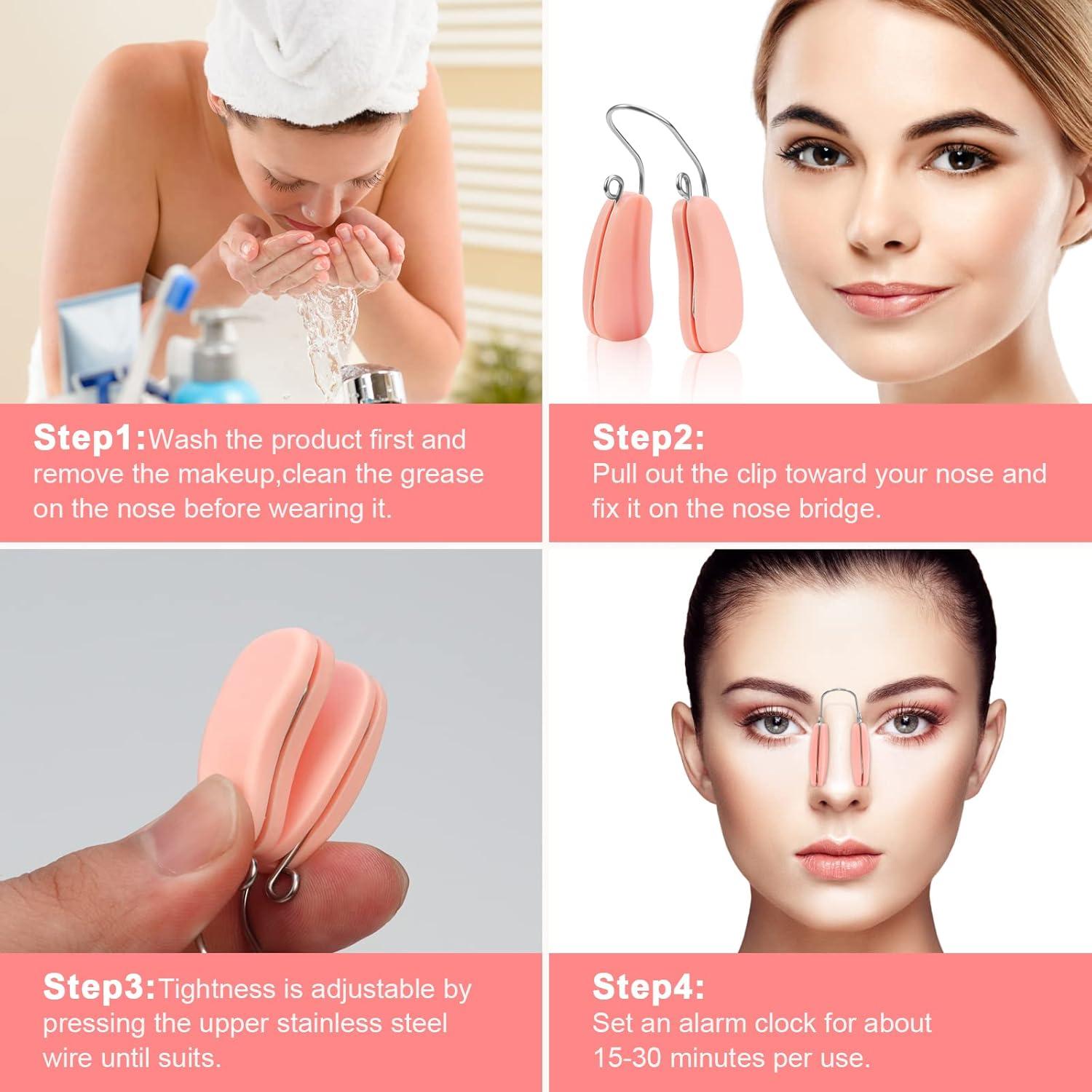 Clip reductor de nariz FERNIDA de silicona y acero 8.5x5.5cm