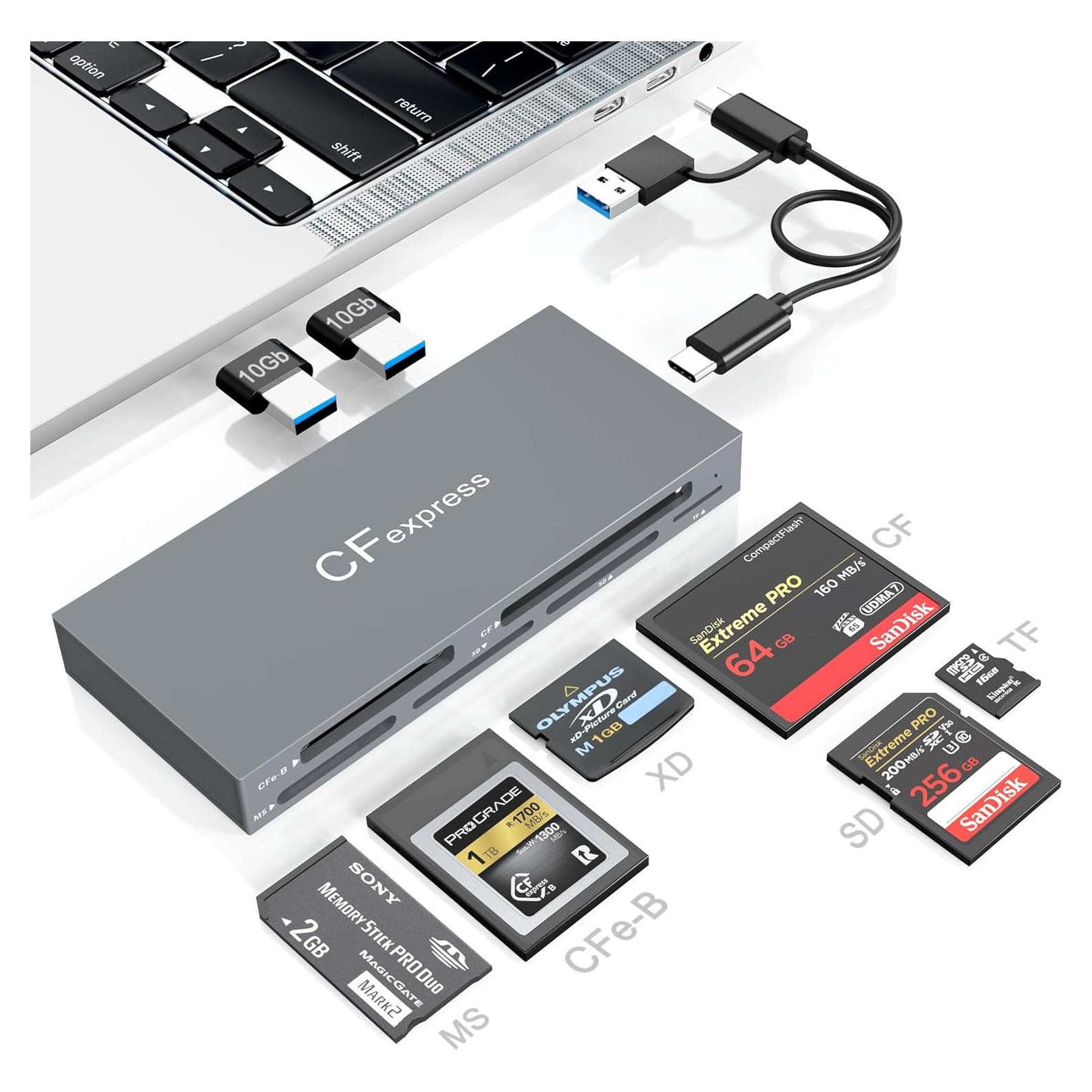 Lector de tarjetas CFexpress Tipo B Yeemie Pro 8 en 1 10Gbps