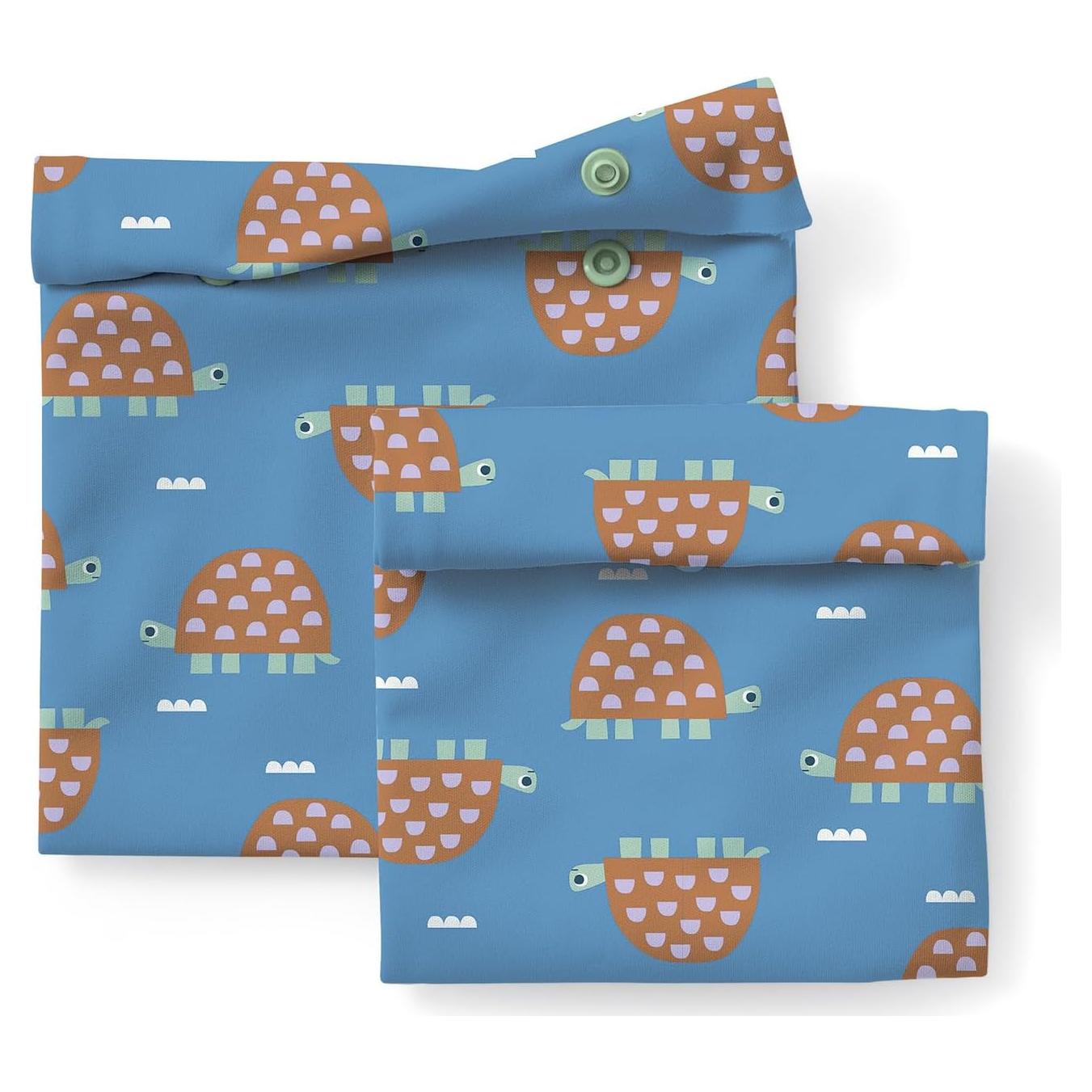 Bolsas Reutilizables Esembly Snack + Sammy - Set de 2 Tortugas