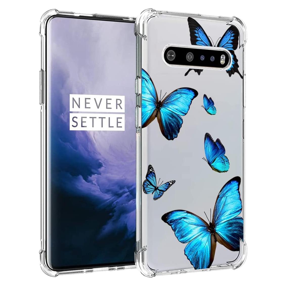 Funda TPU Transparente para LG V60 ThinQ 5G - Mariposa