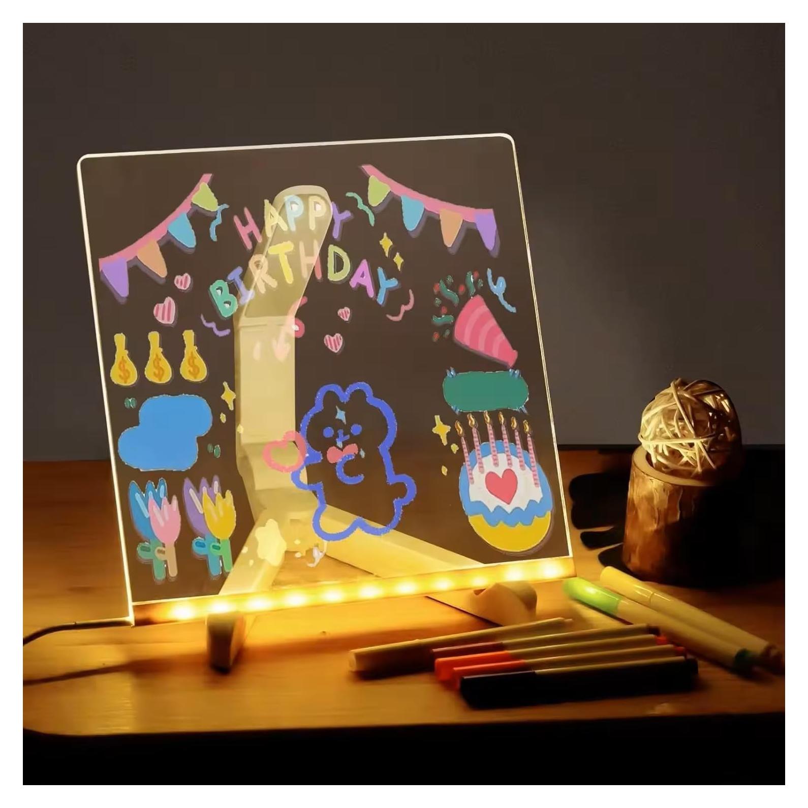 Tablero de Notas LED OSFRIAGE 20.1 cm Acrílico Multicolor