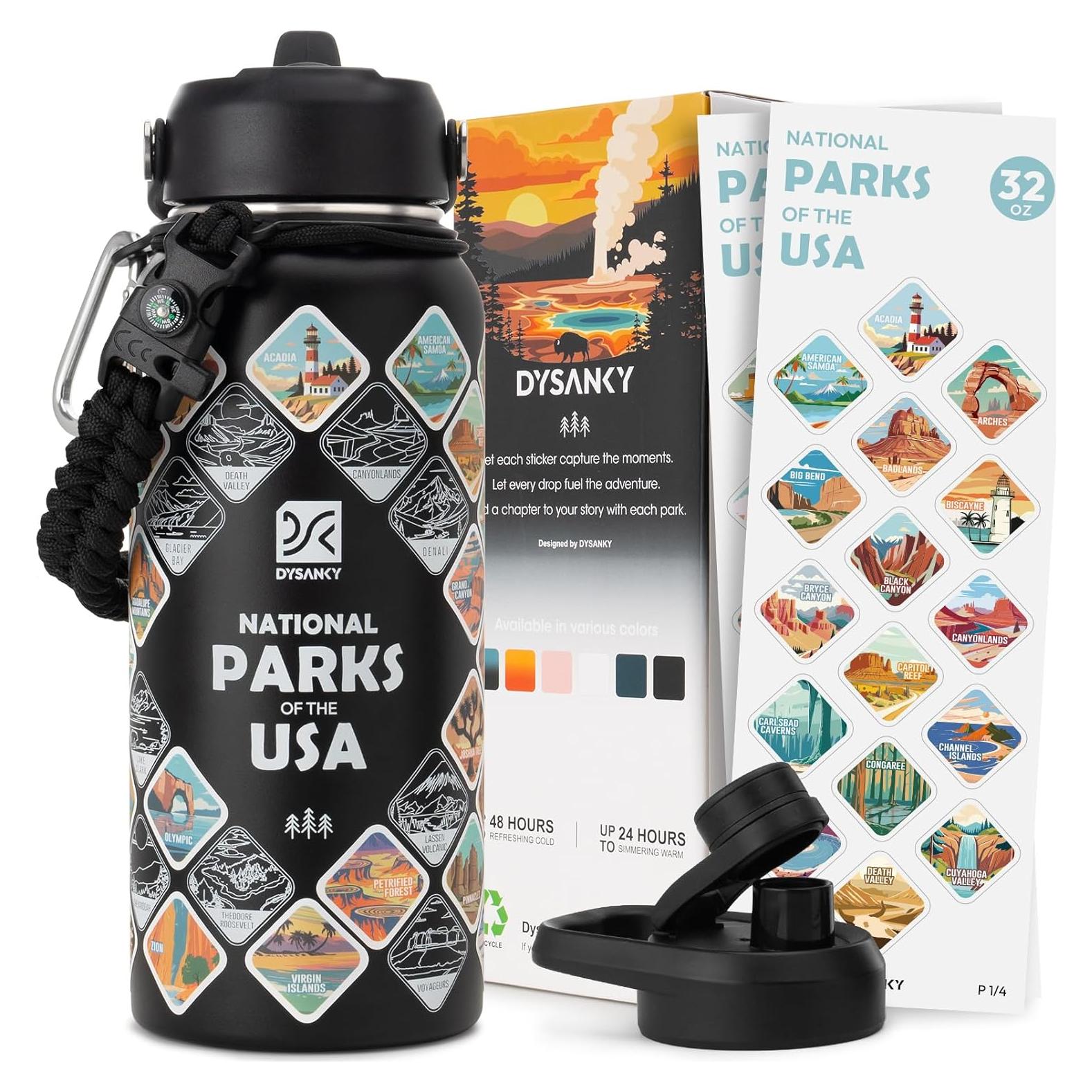 Botella de Agua DYSANKY 32 oz Acero Inoxidable Aislada