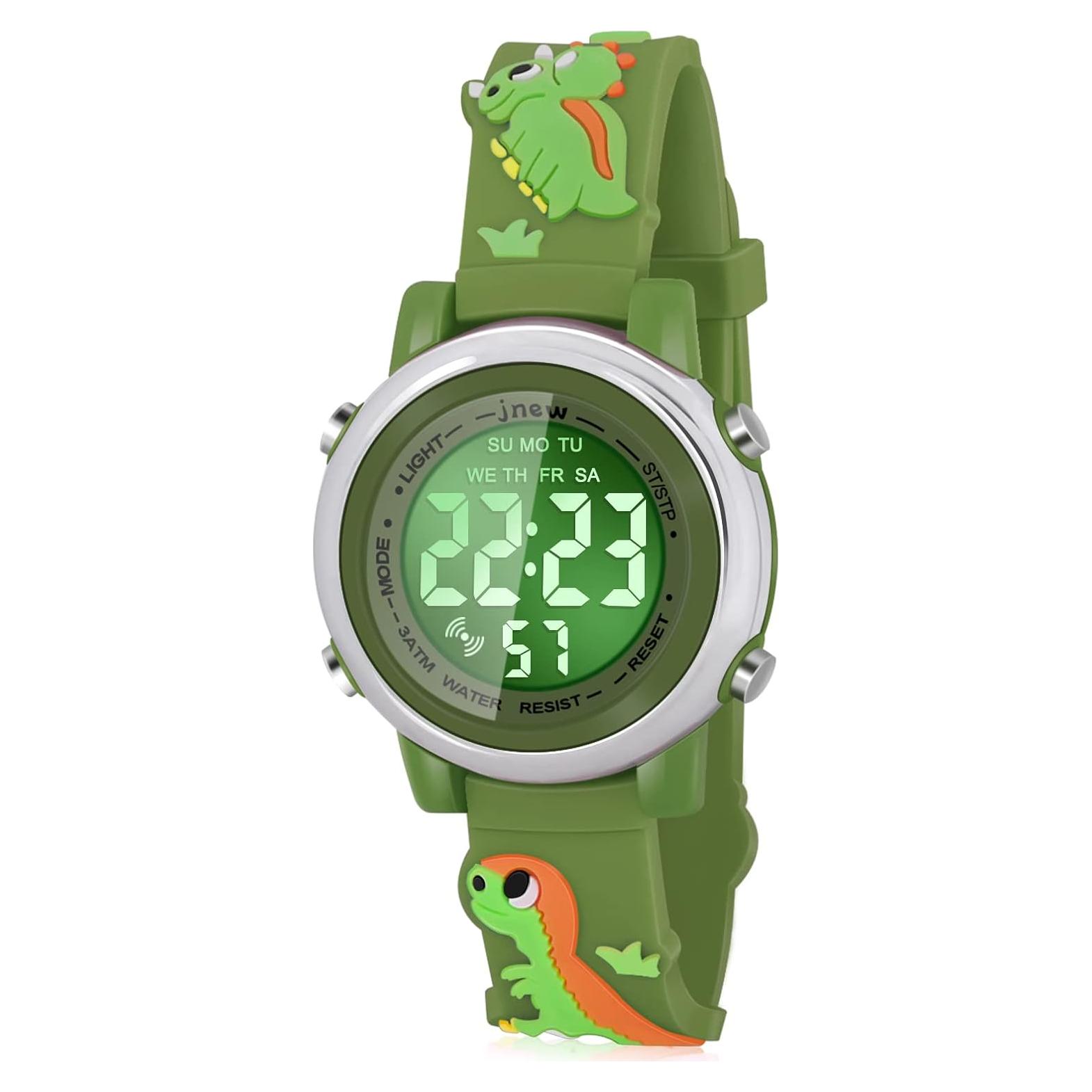 Reloj Digital Infantil Viposoon A382 Impermeable Verde Militar