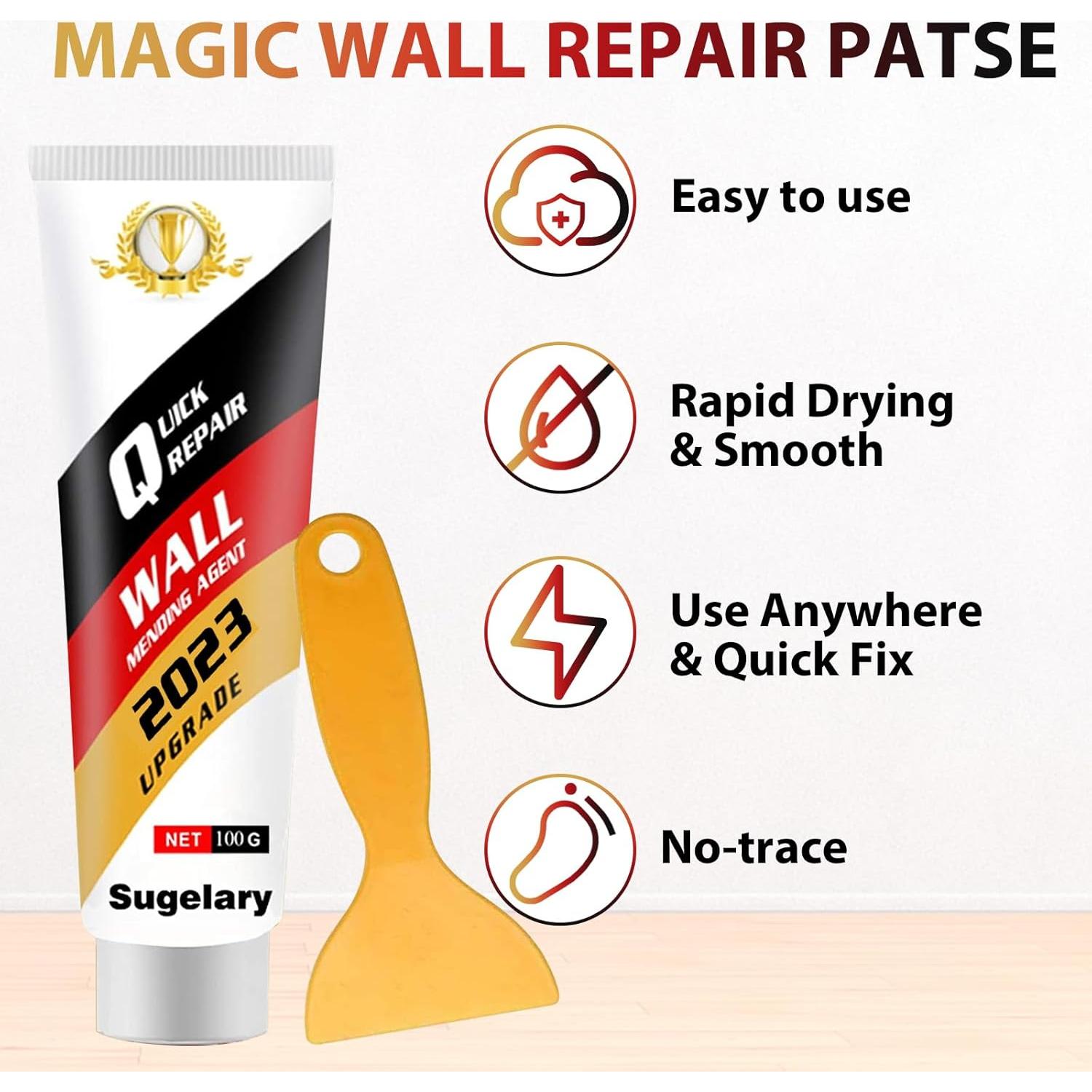 Kit de Reparación de Yeso HOMETING 100g con Raspador y Parche