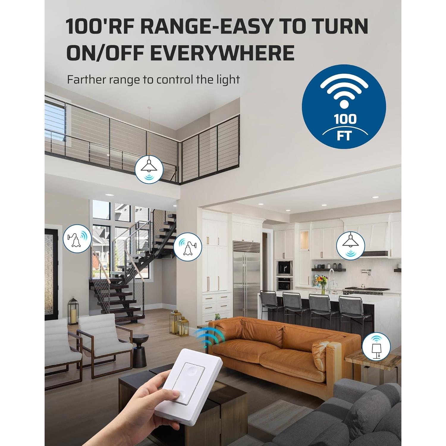 Zócalo de Bombilla con Control Remoto Dewenwils E26 E27