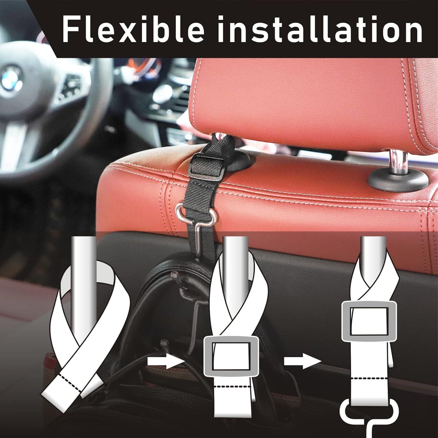 Ganchos para Reposacabezas de Coche Golden Manor C1 - Soporte 45 kg