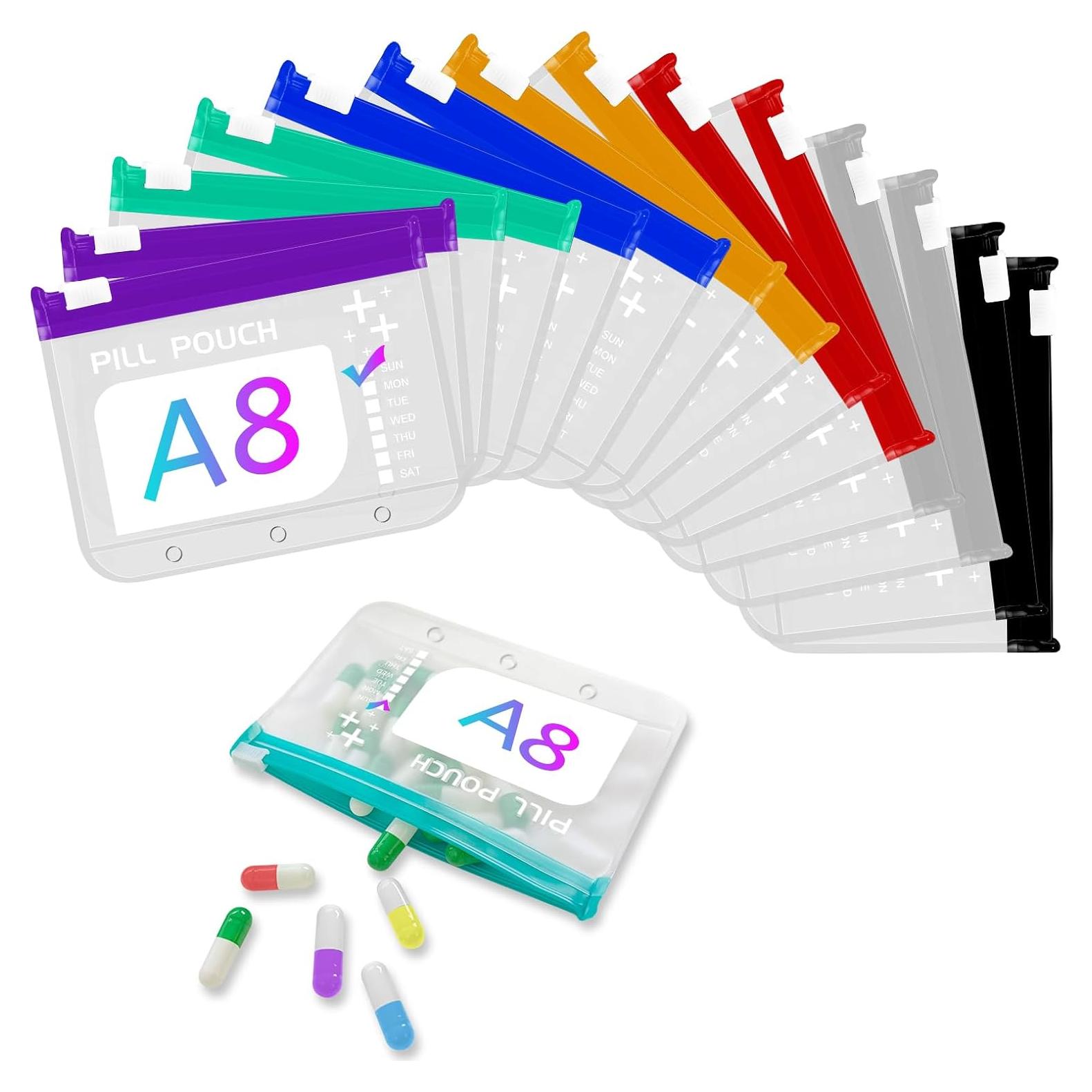 14 Bolsas Organizadoras de Pastillas Timueetech Reutilizables