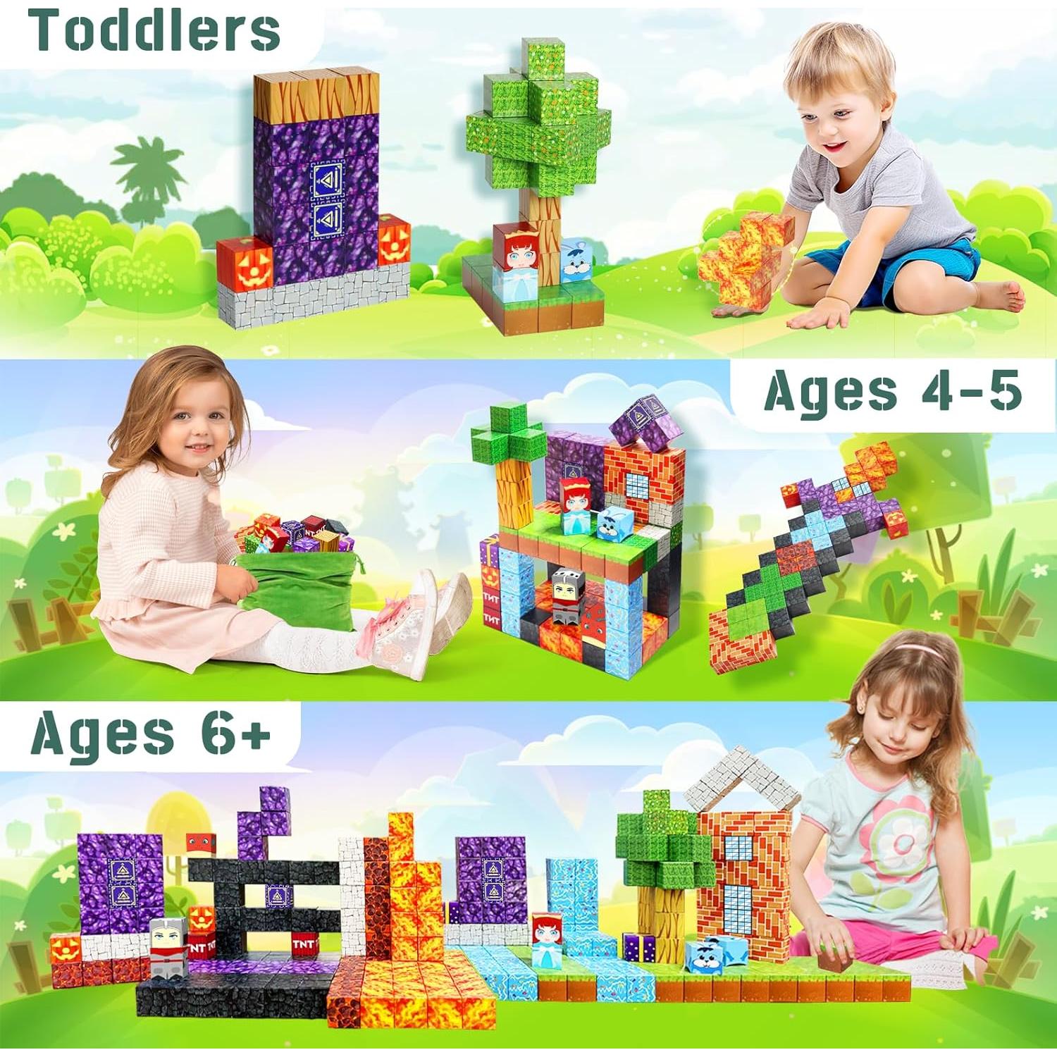 Bloques Magnéticos NVDILO 100 Piezas Aventura Marino Juguete STEM