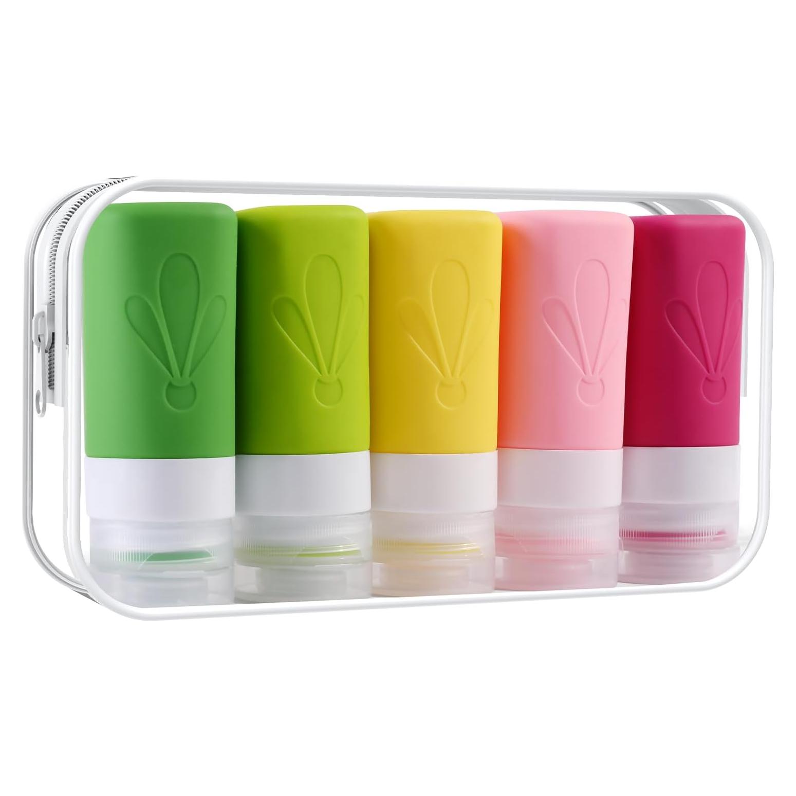 Botellas de Viaje INSFIT 60ml A Prueba de Fugas - 5 Unidades