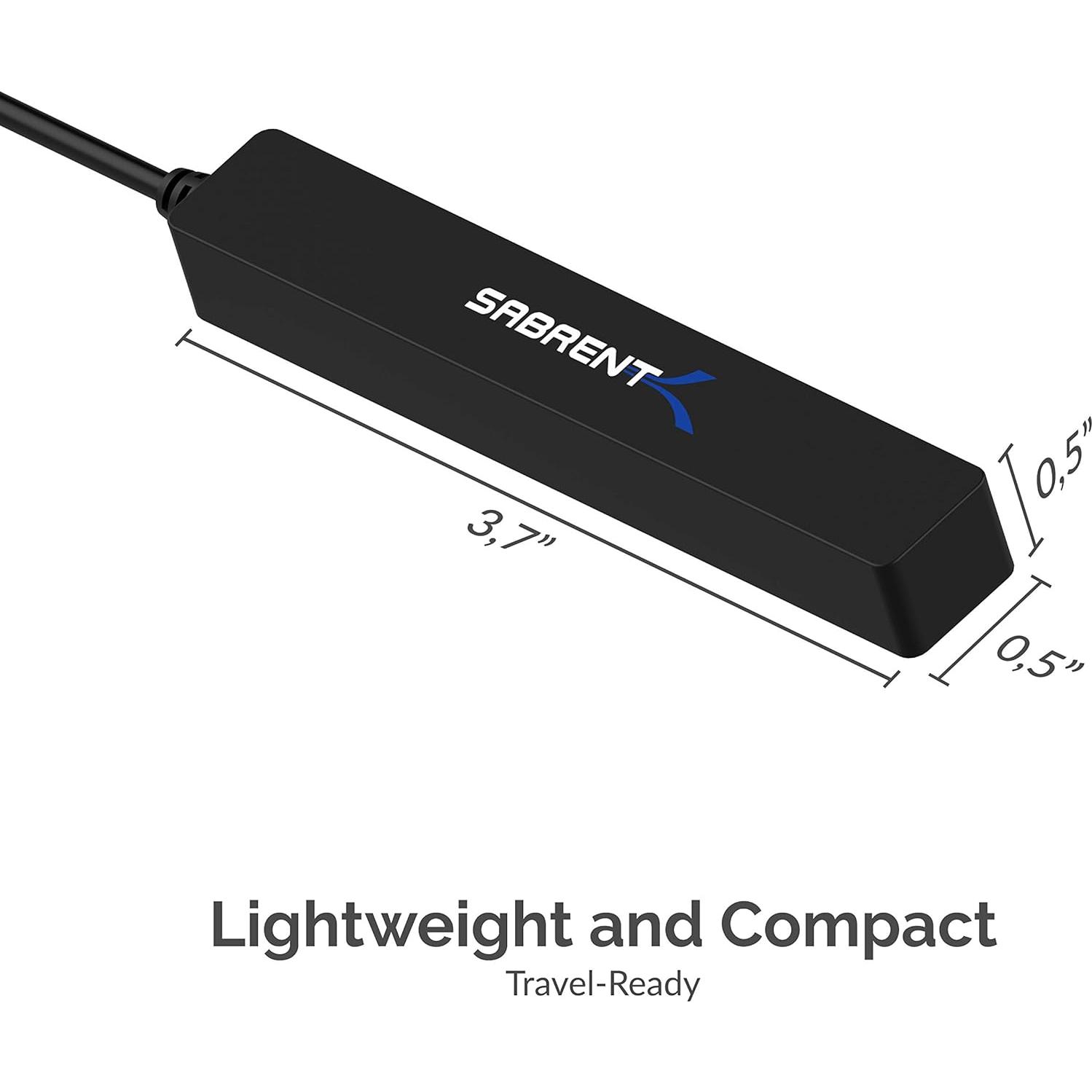 Hub USB 2.0 Sabrent HB-MCRM Portátil 4 Puertos 28g