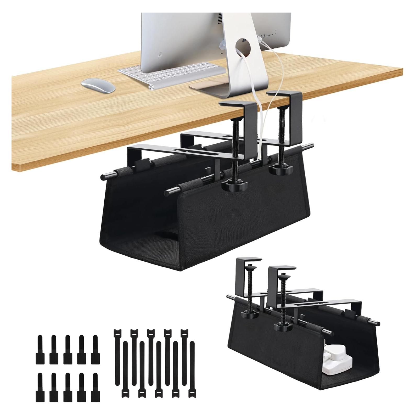 Bandeja de Gestión de Cables Bajo Escritorio SKYROSEXSDCT 42cm Negro