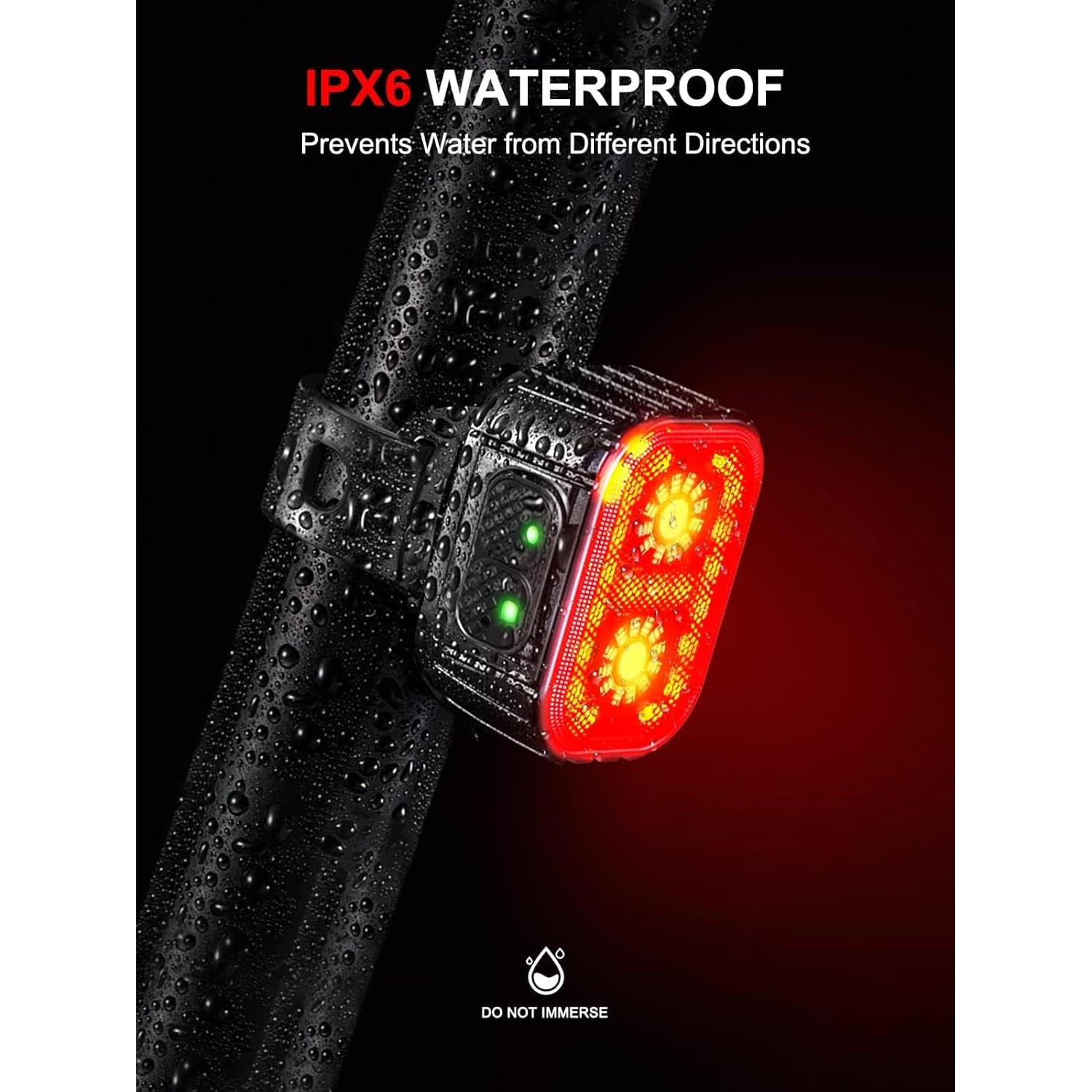 Juego de Luces de Bicicleta Cuvccn Q4 Recargables IPX6