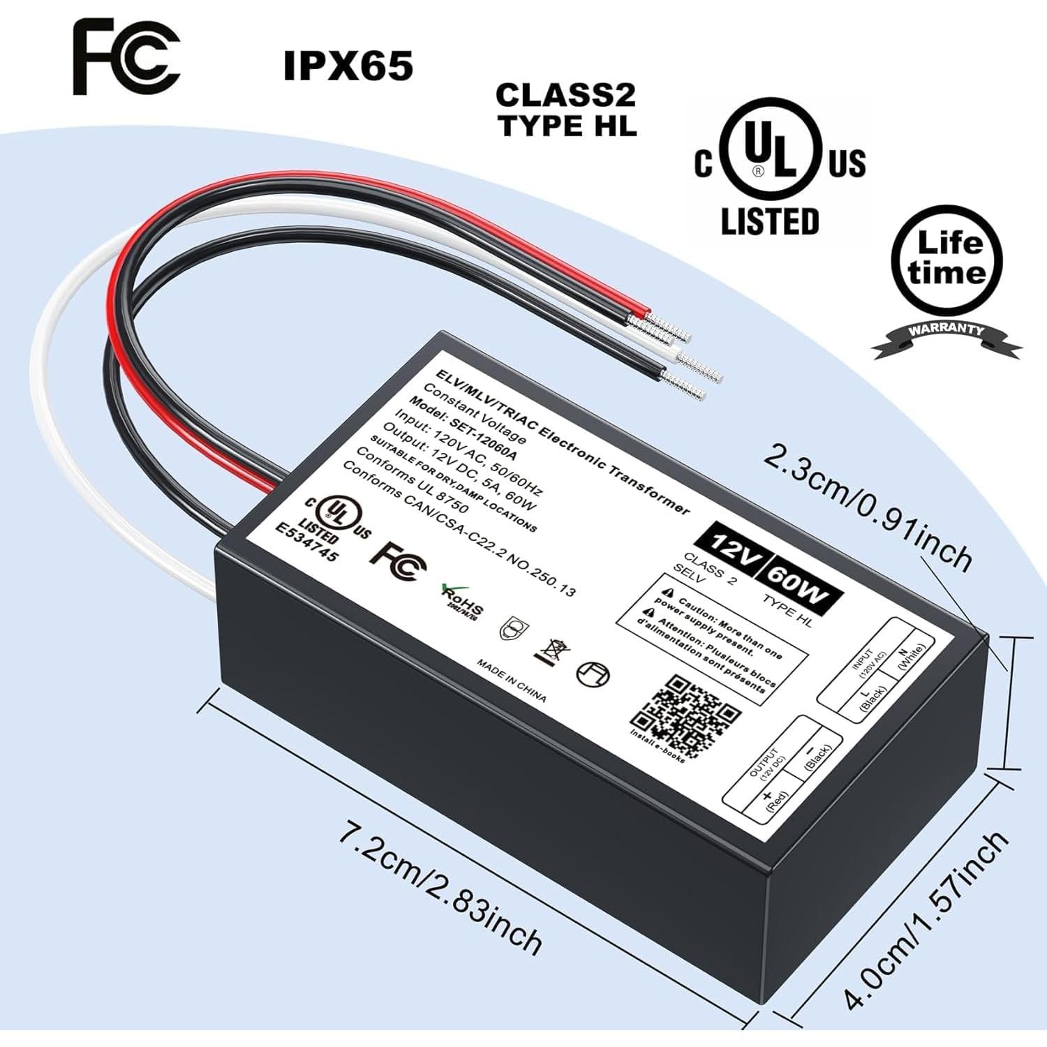 Controlador LED Regulable 60W 12V Inexaccessories - 2PCS