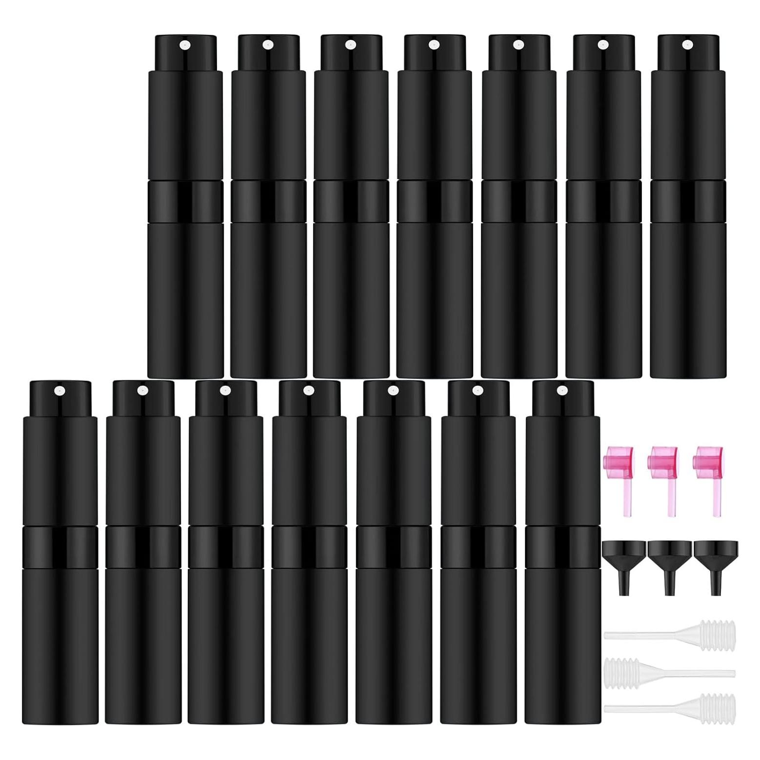 14 Botellas Atomizadoras de Perfume 8ml ASB14PBLACK Portátiles