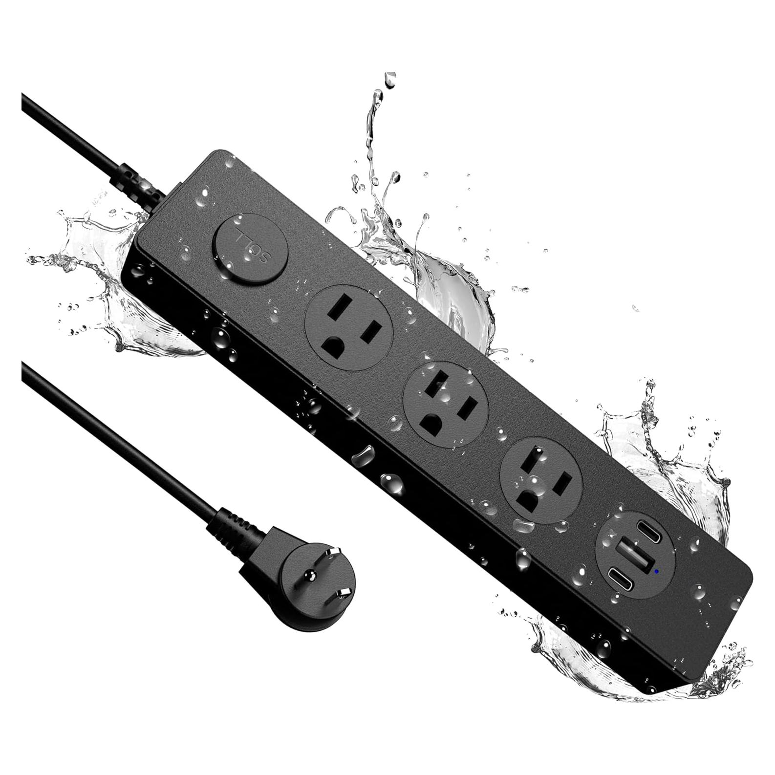 Toma de Corriente Exterior IPX9 SOLL con 3 Salidas y USB-C