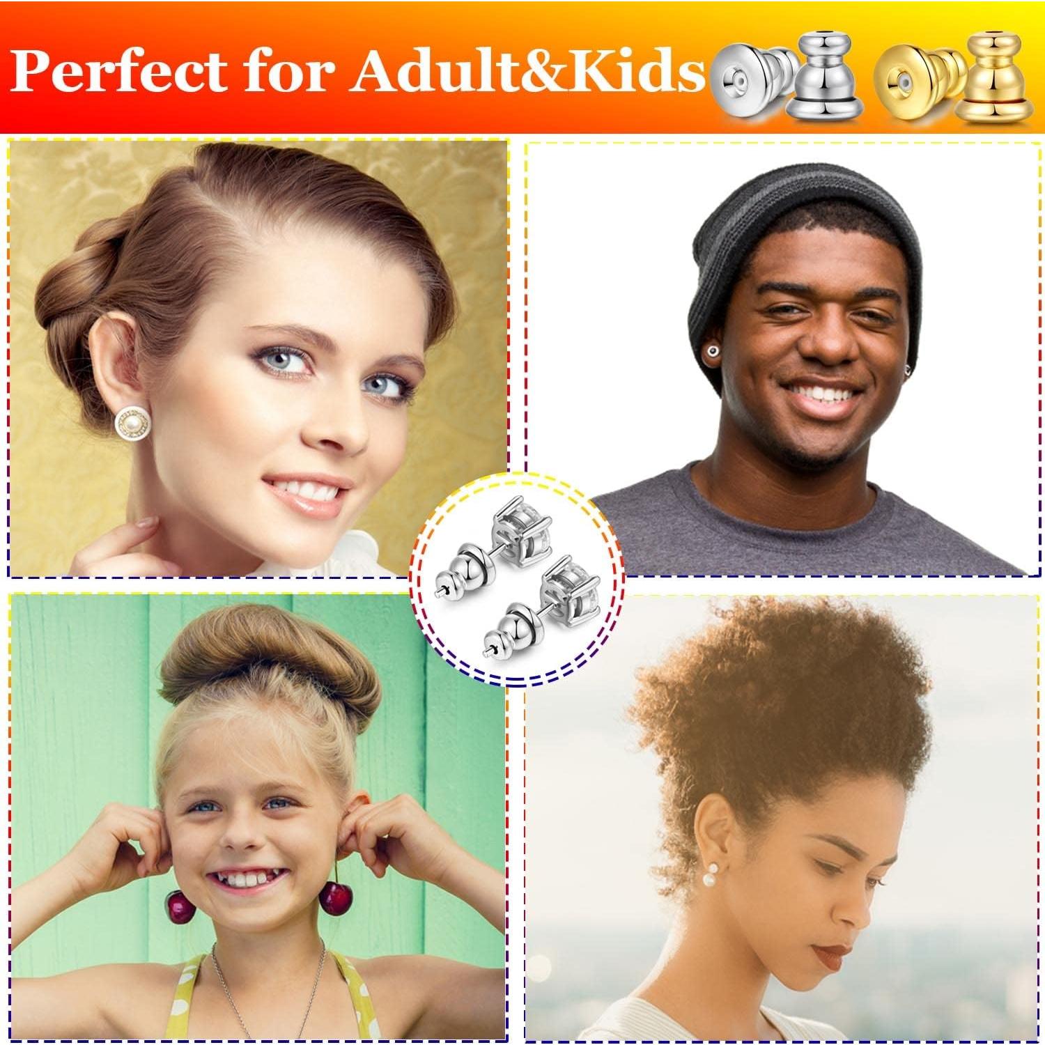 Respaldos de Aretes de 18K Moconar - 4 Pares Hipoalergénicos