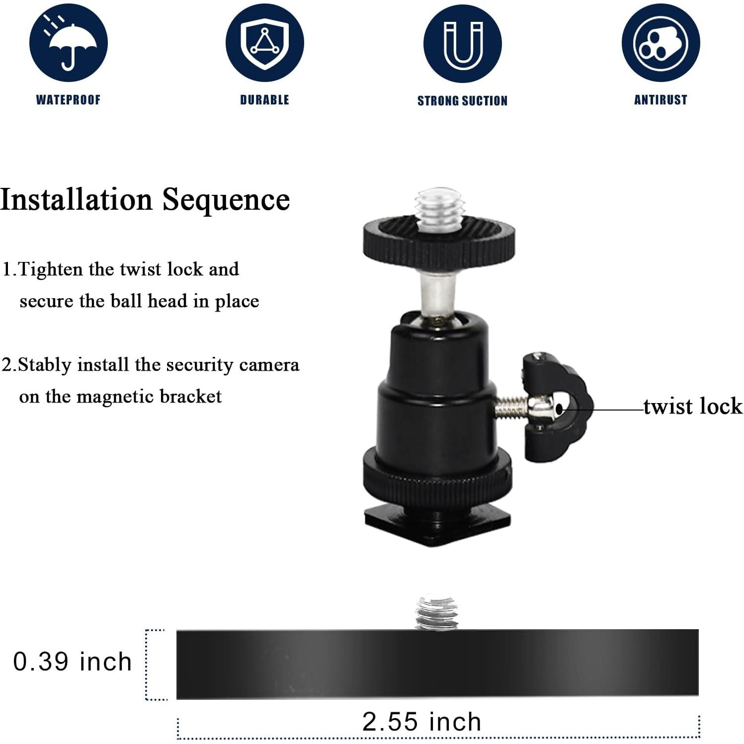 Soporte de Pared Magnético VVHOOY para Cámara Ring Stick Up