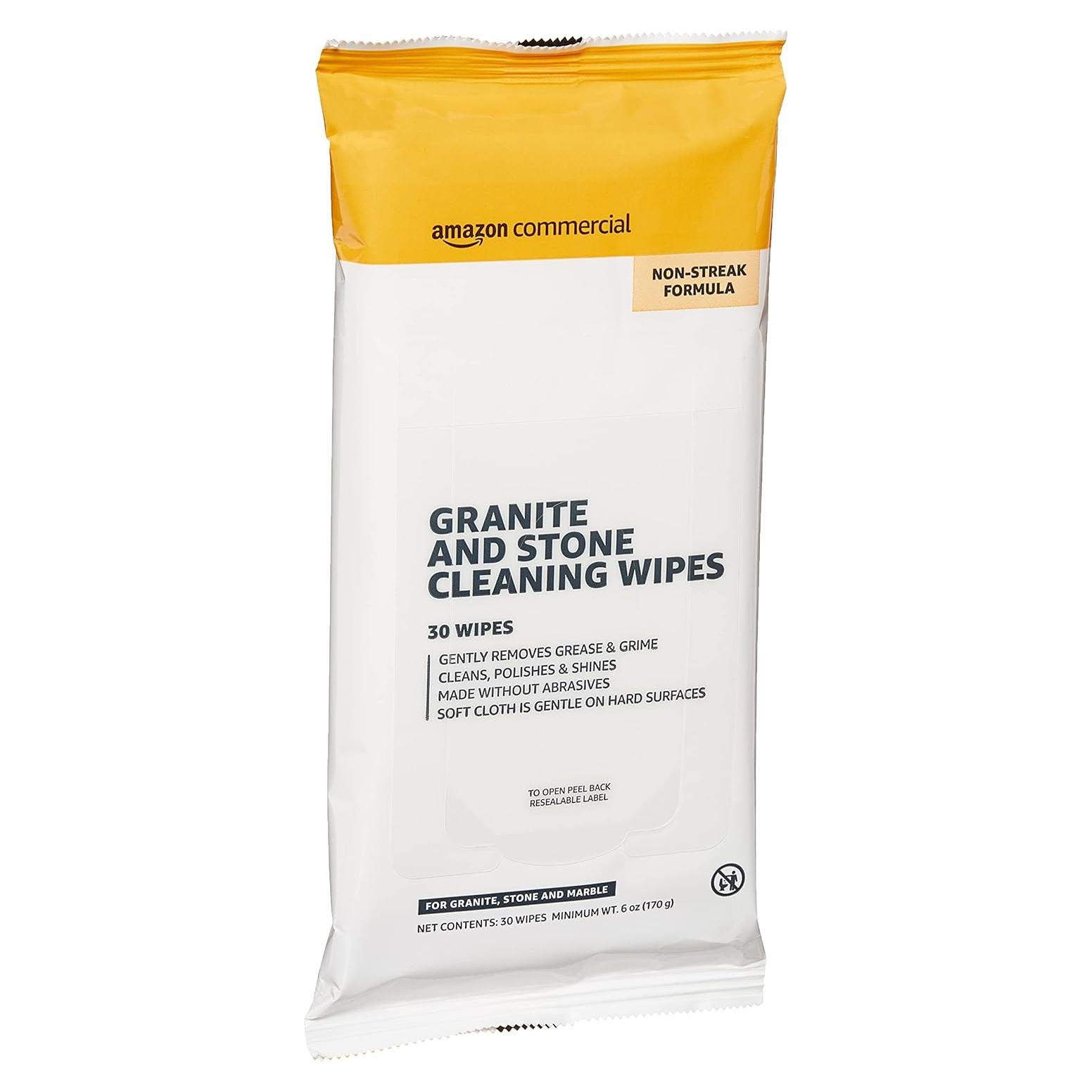 Toallitas de limpieza para granito y piedra AmazonCommercial, 120 unidades