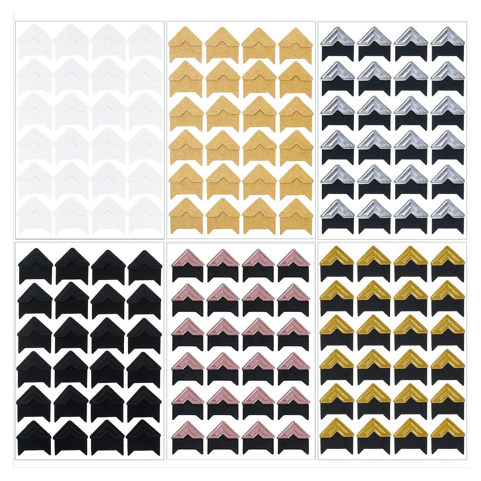 Esquinas Autoadhesivas para Fotos DERAYEE - 288 Piezas 6 Colores